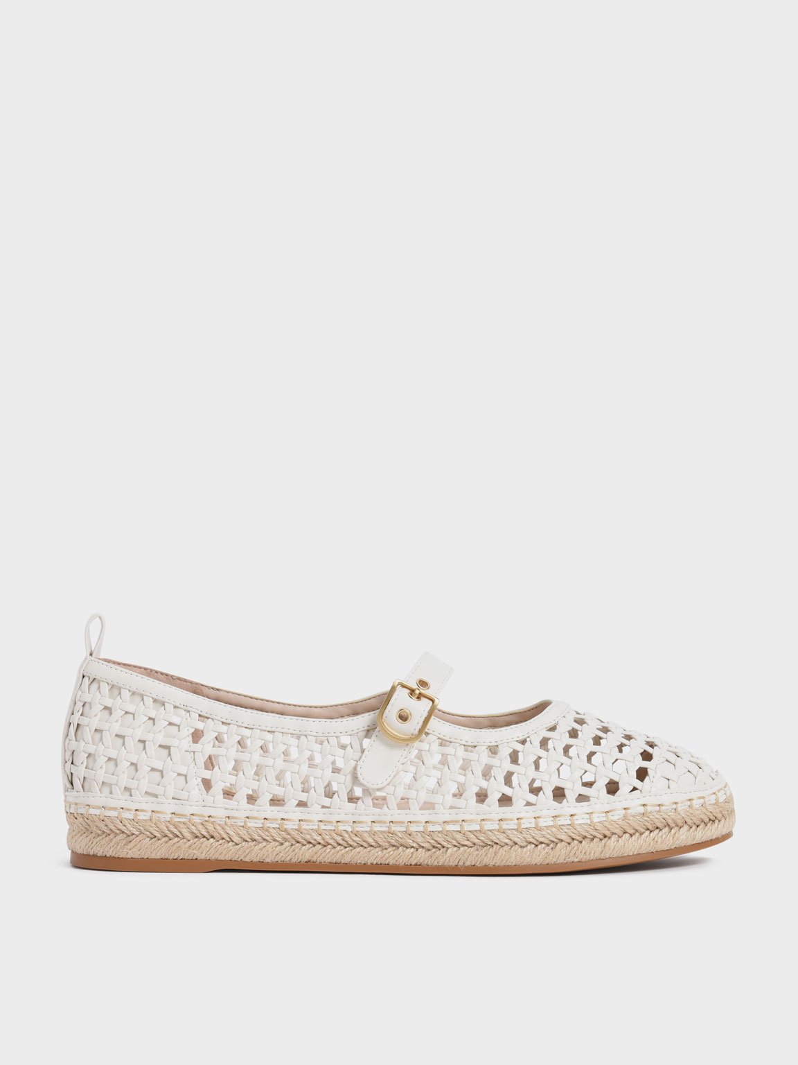 

Front Buckle Woven Espadrilles