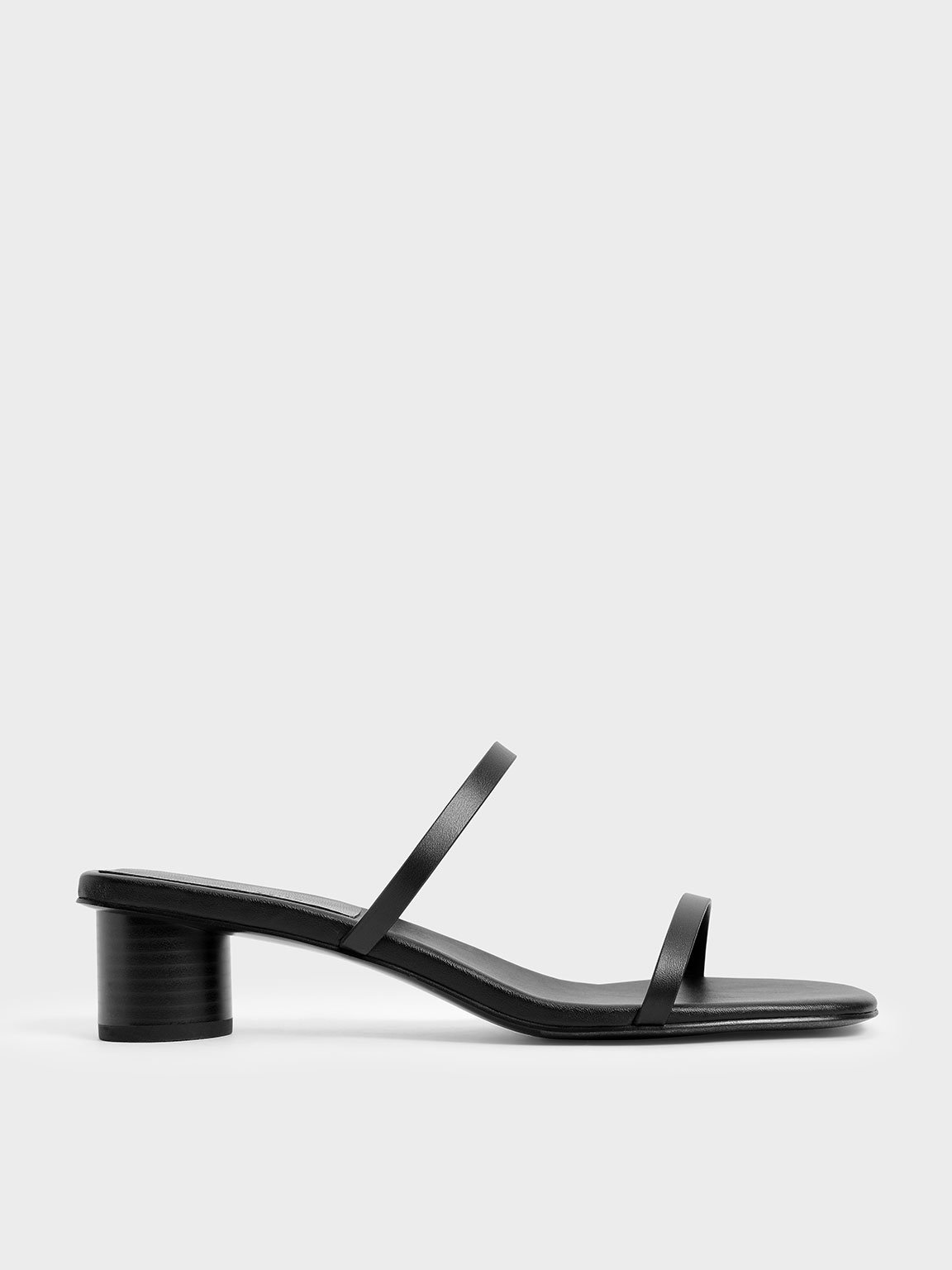 

Double Strap Cylindrical Heel Mules