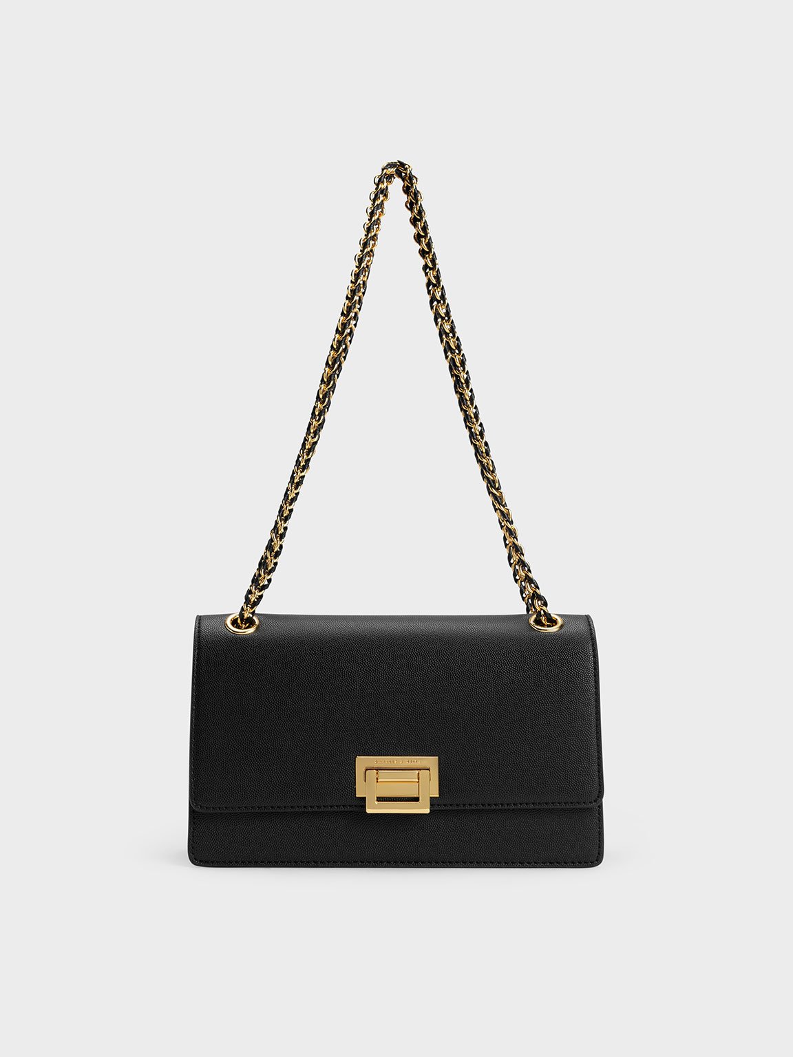 Charles & Keith - Everline Braided-Strap Shoulder Bag