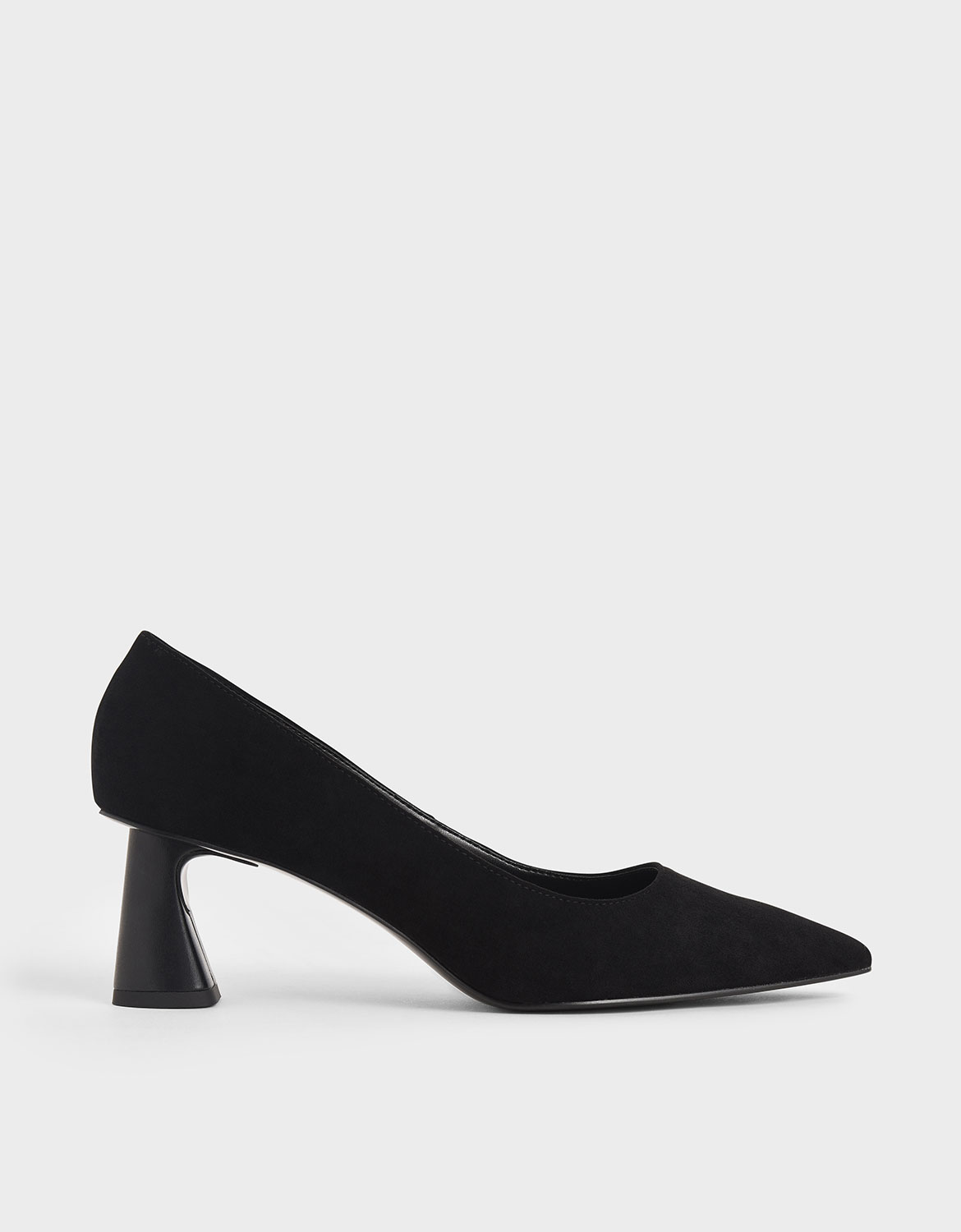 

Textured Sculptural Heel Pumps, Black