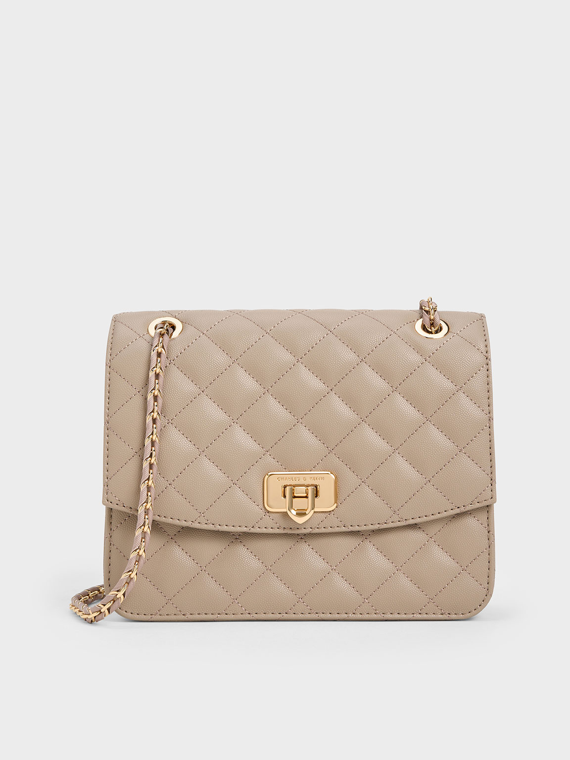 Charles & Keith - Cressida Quilted Chain Strap Bag