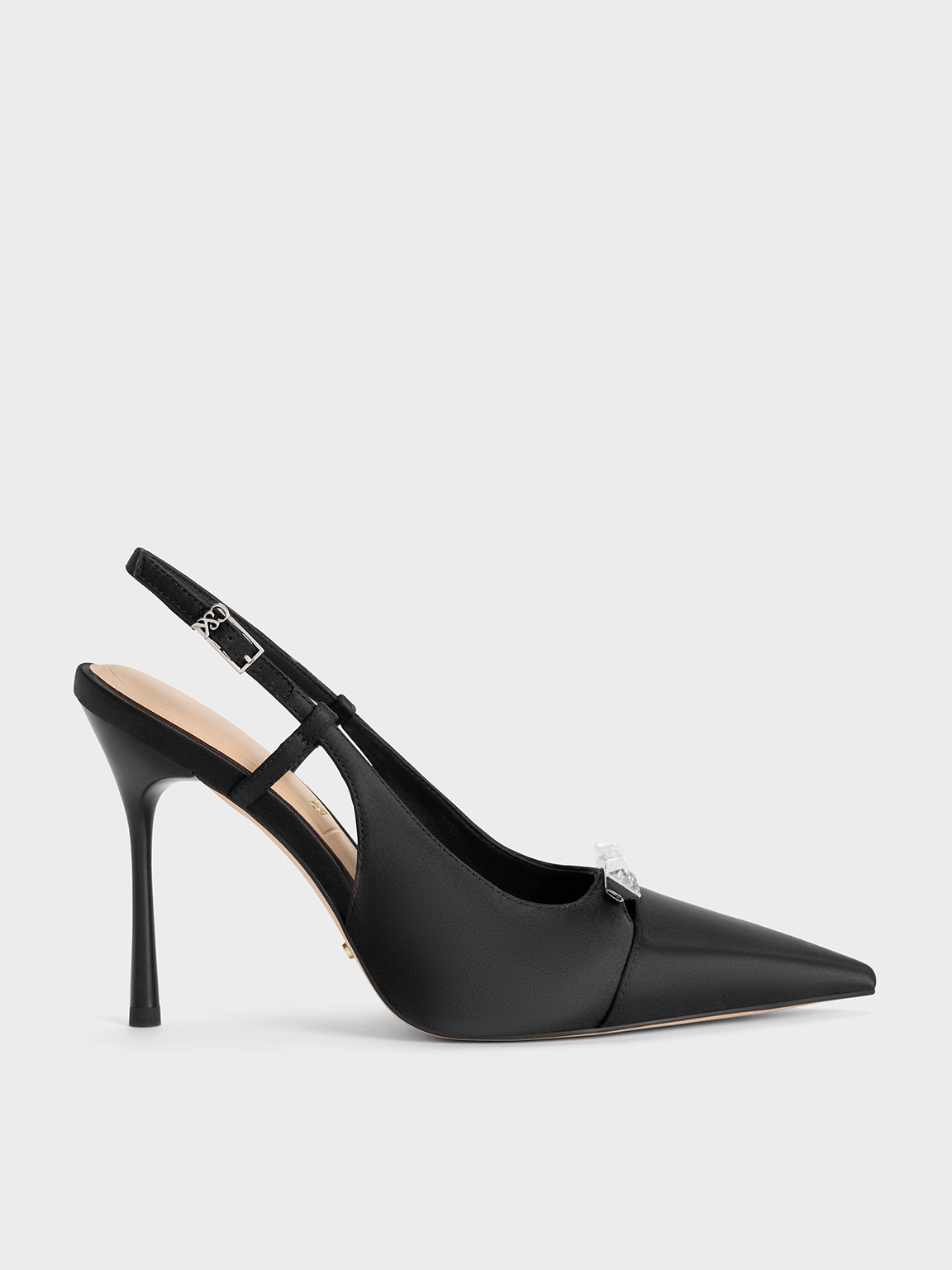 Charles & Keith - Recycled Polyester Bow Slingback Pumps