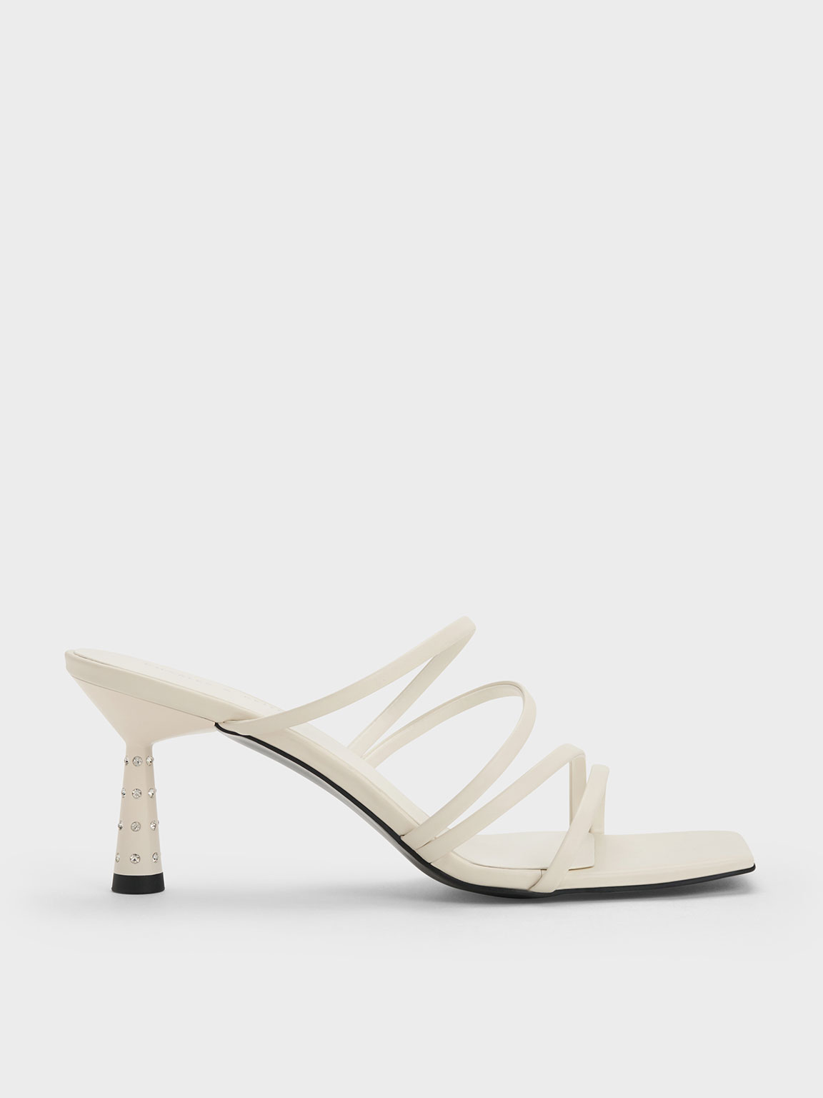 Charles & Keith - Embellished Cone Heel Sandals