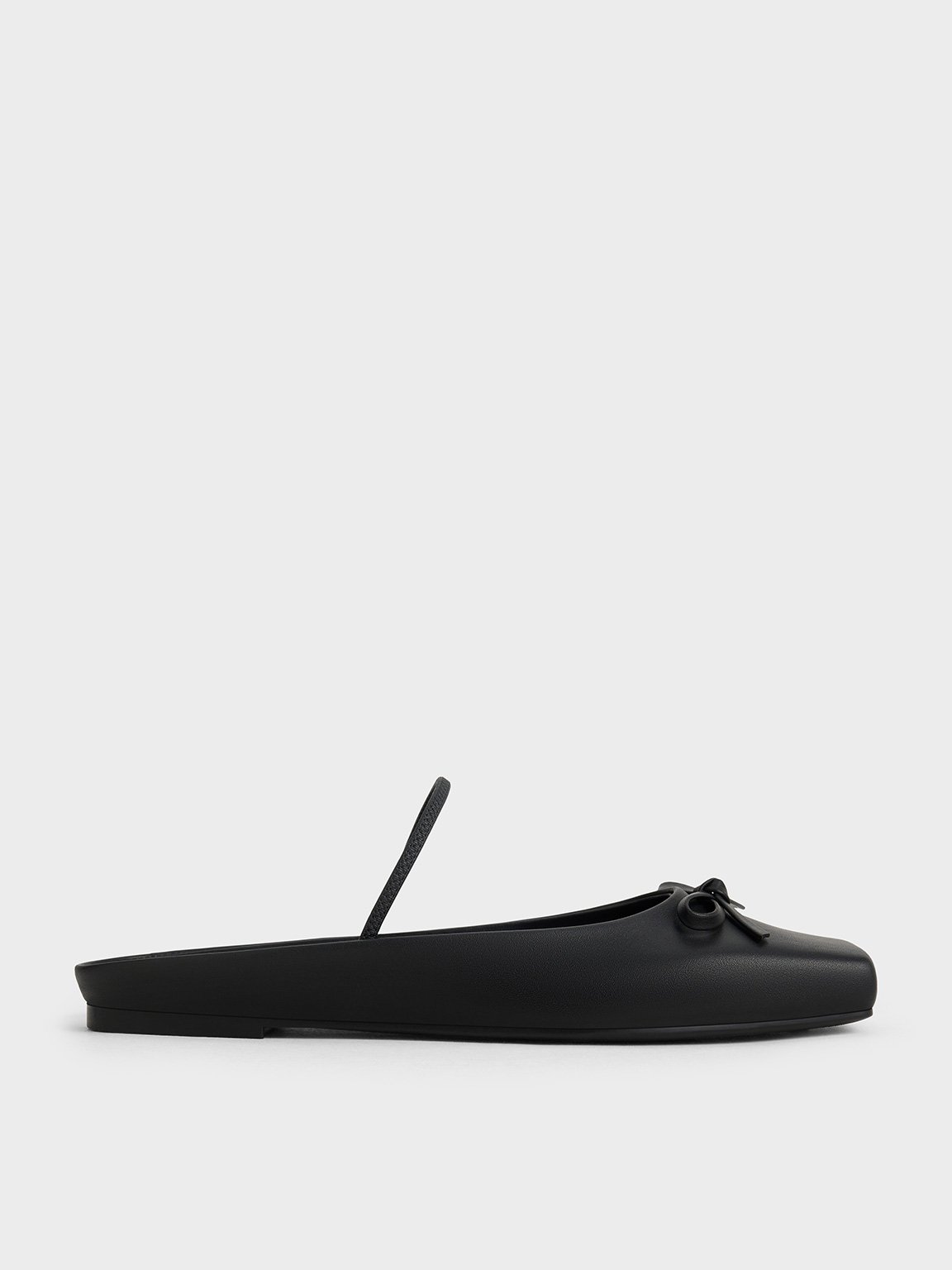 Charles & Keith - Bow Square-Toe Ballet Mules