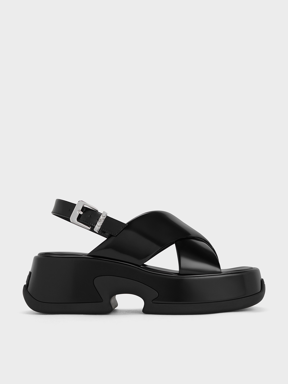 Charles & Keith - Caria Leather Platform Sandals