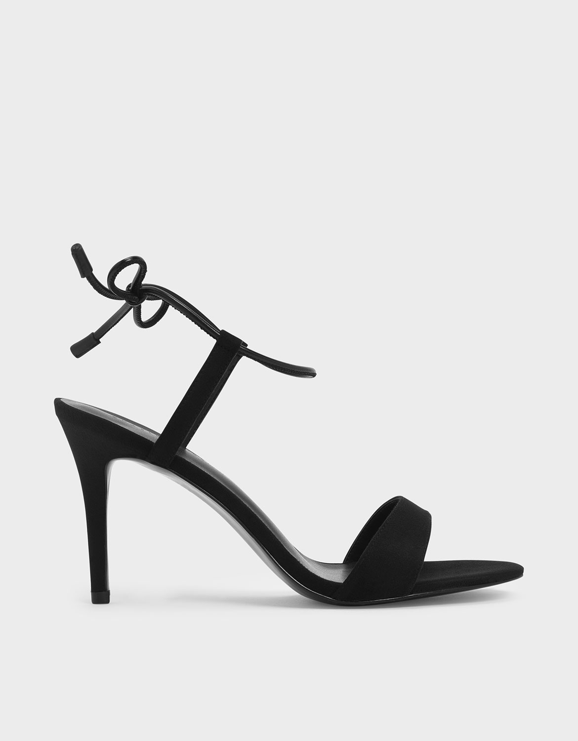 

Ankle Tie Stiletto Sandals, Black