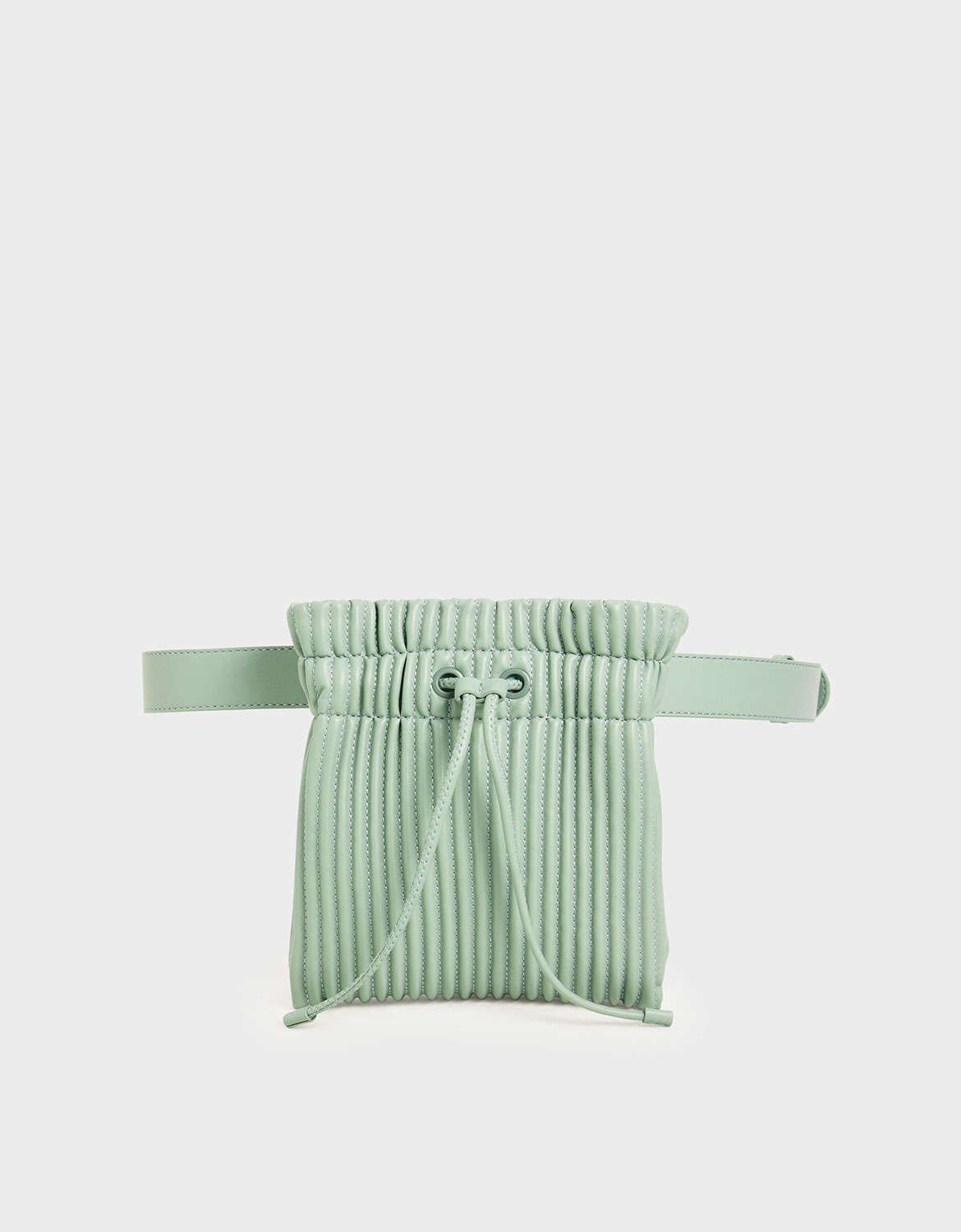 

Textured Drawstring Belt Bag