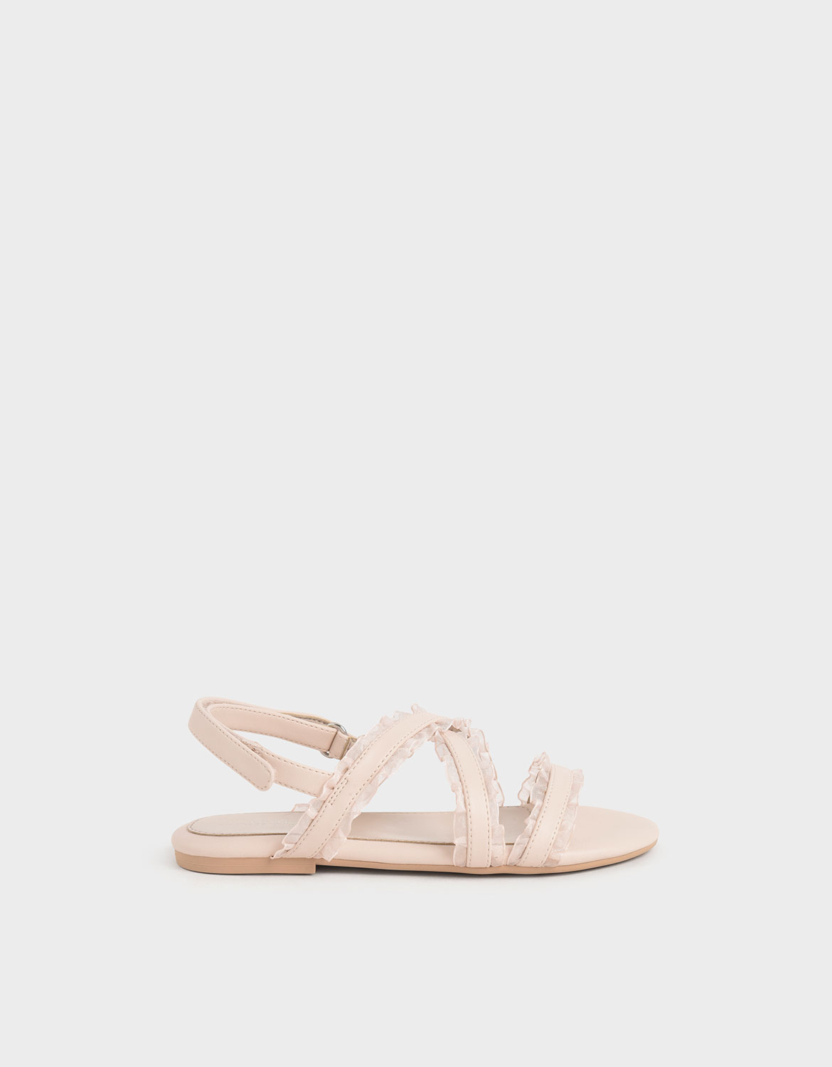 

Girls' Frill-Trim Flat Sandals