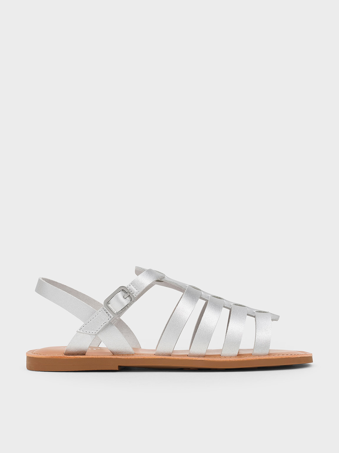 Charles & Keith - Girls' Metallic Caged Sandals