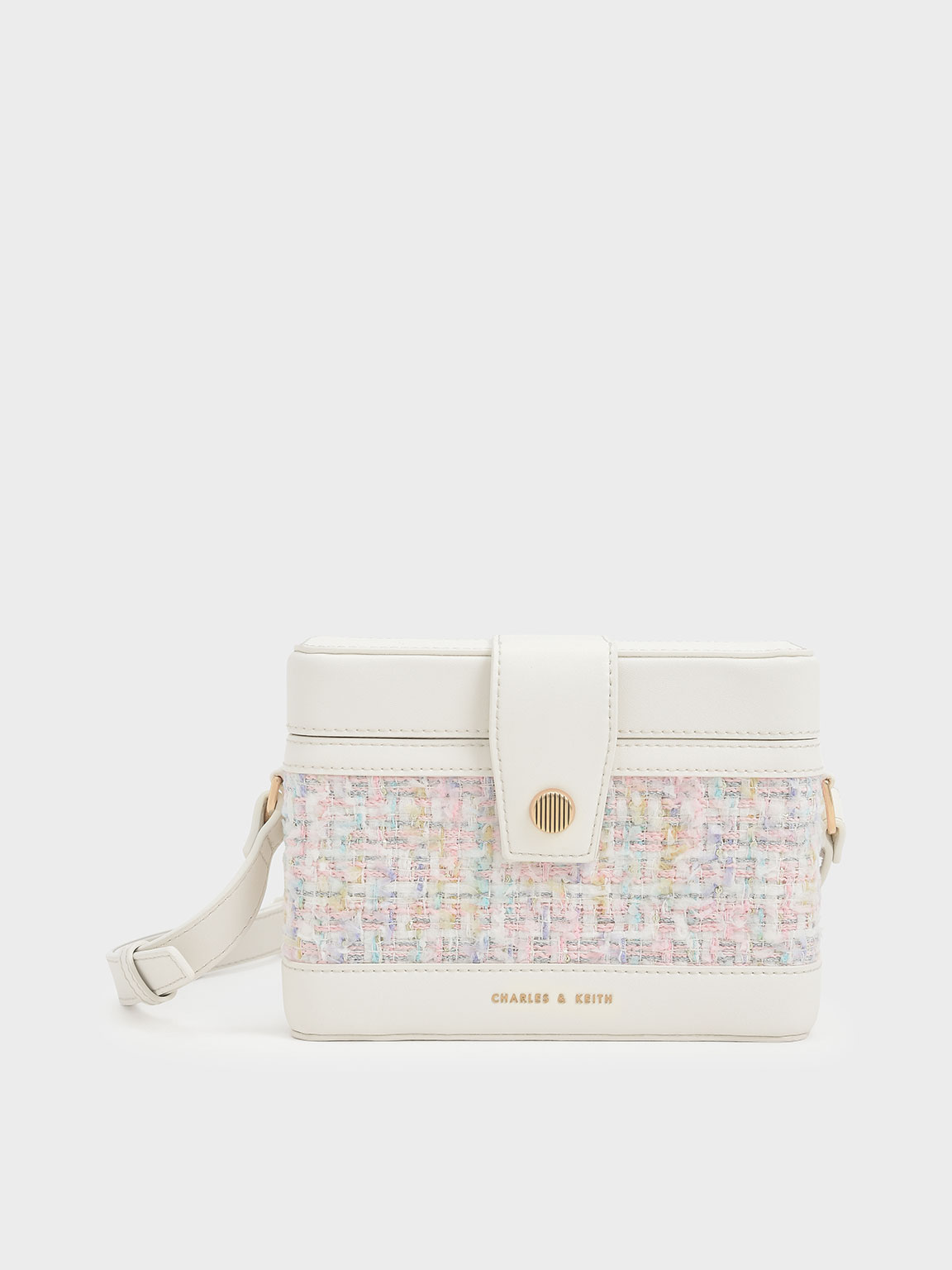 Charles & Keith - Bronte Tweed Boxy Crossbody Bag