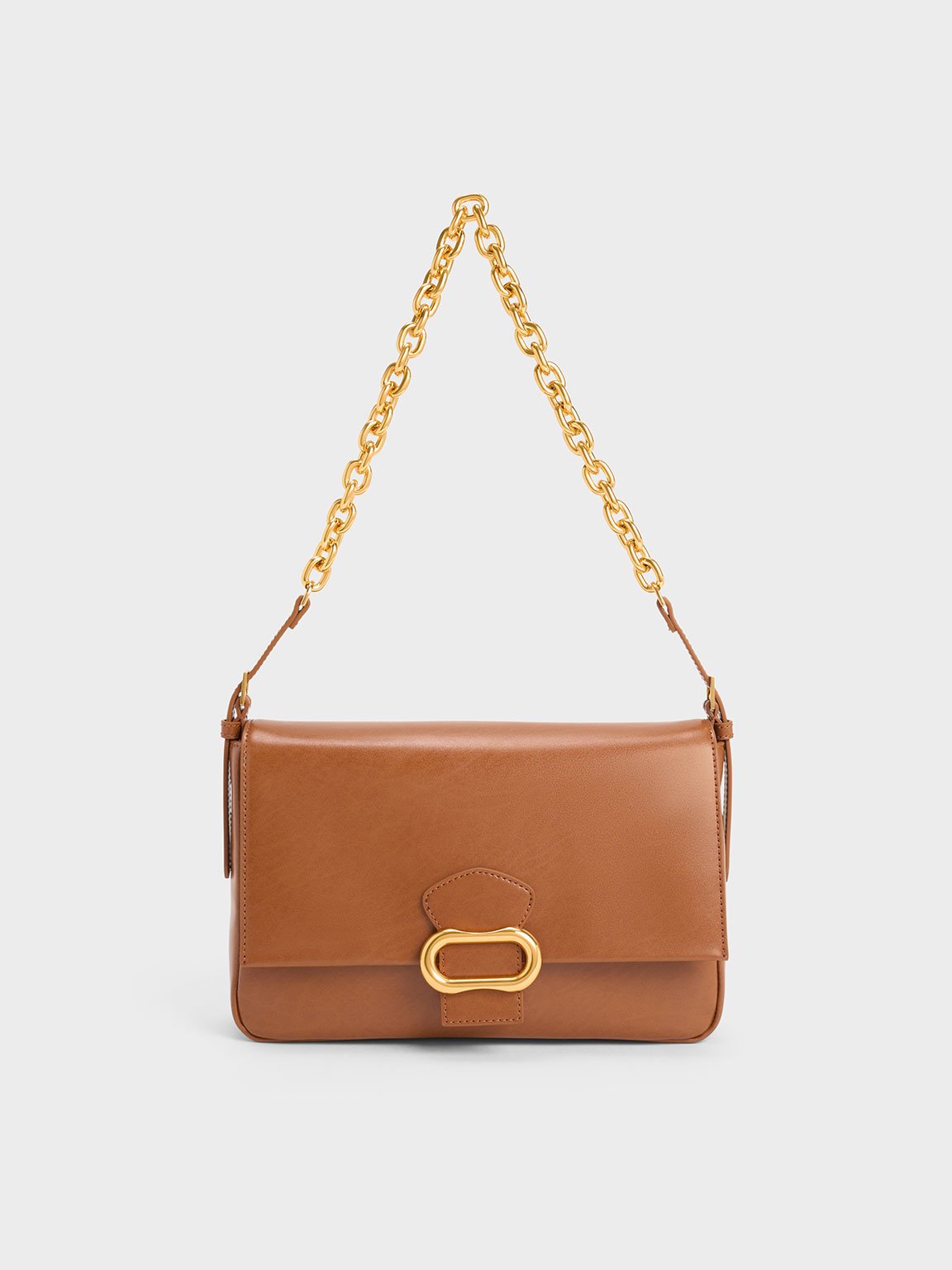 Charles & Keith - Daki Belted Trapeze Bag