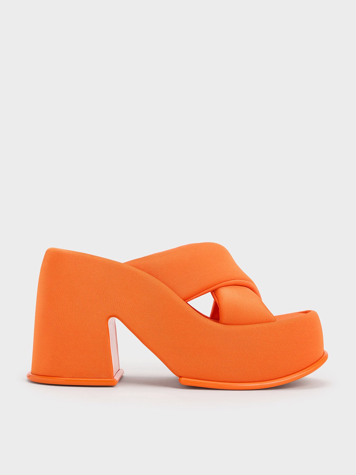 Charles & Keith - Toni Puffy-Strap Crossover Platform Mules