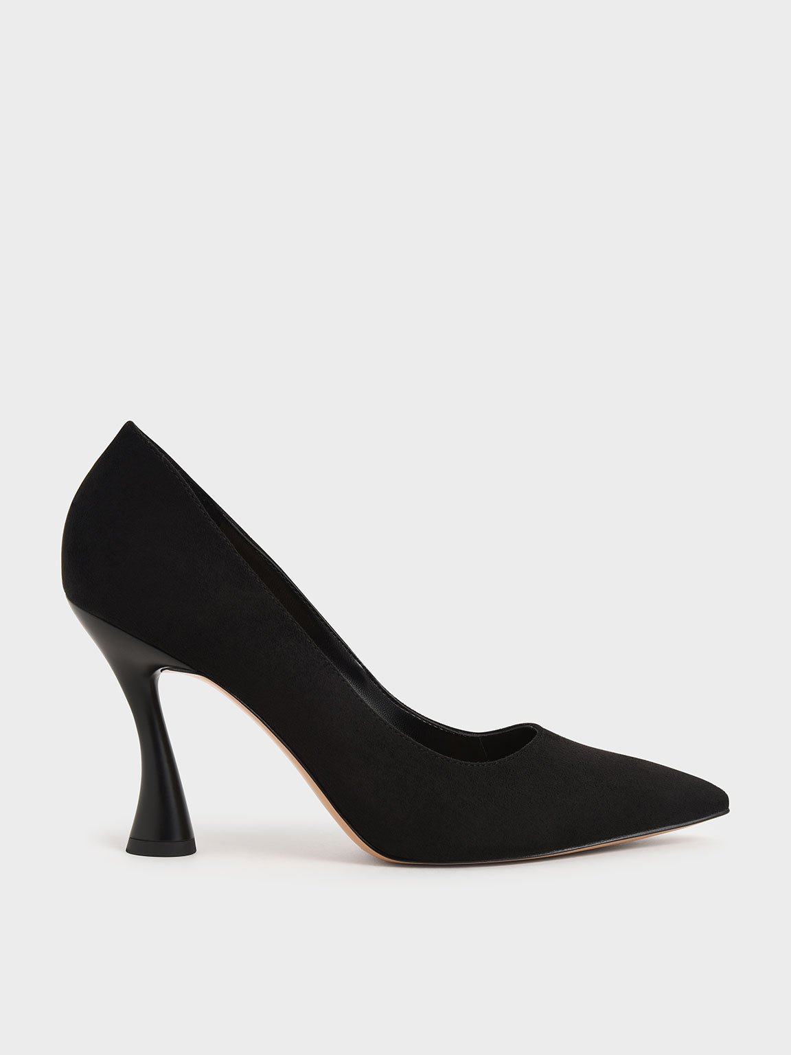 

Spool Heel Pointed Toe Pumps, Black