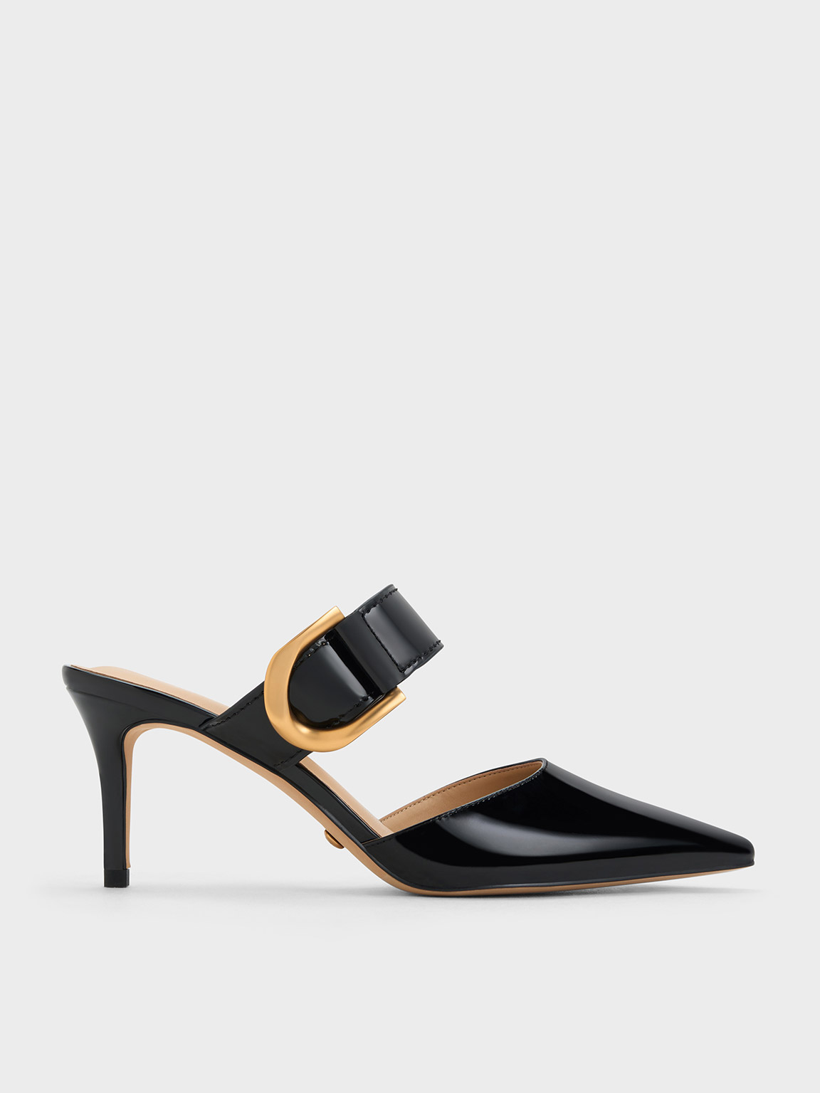 Charles & Keith - Gabine Patent Leather Mule Pumps