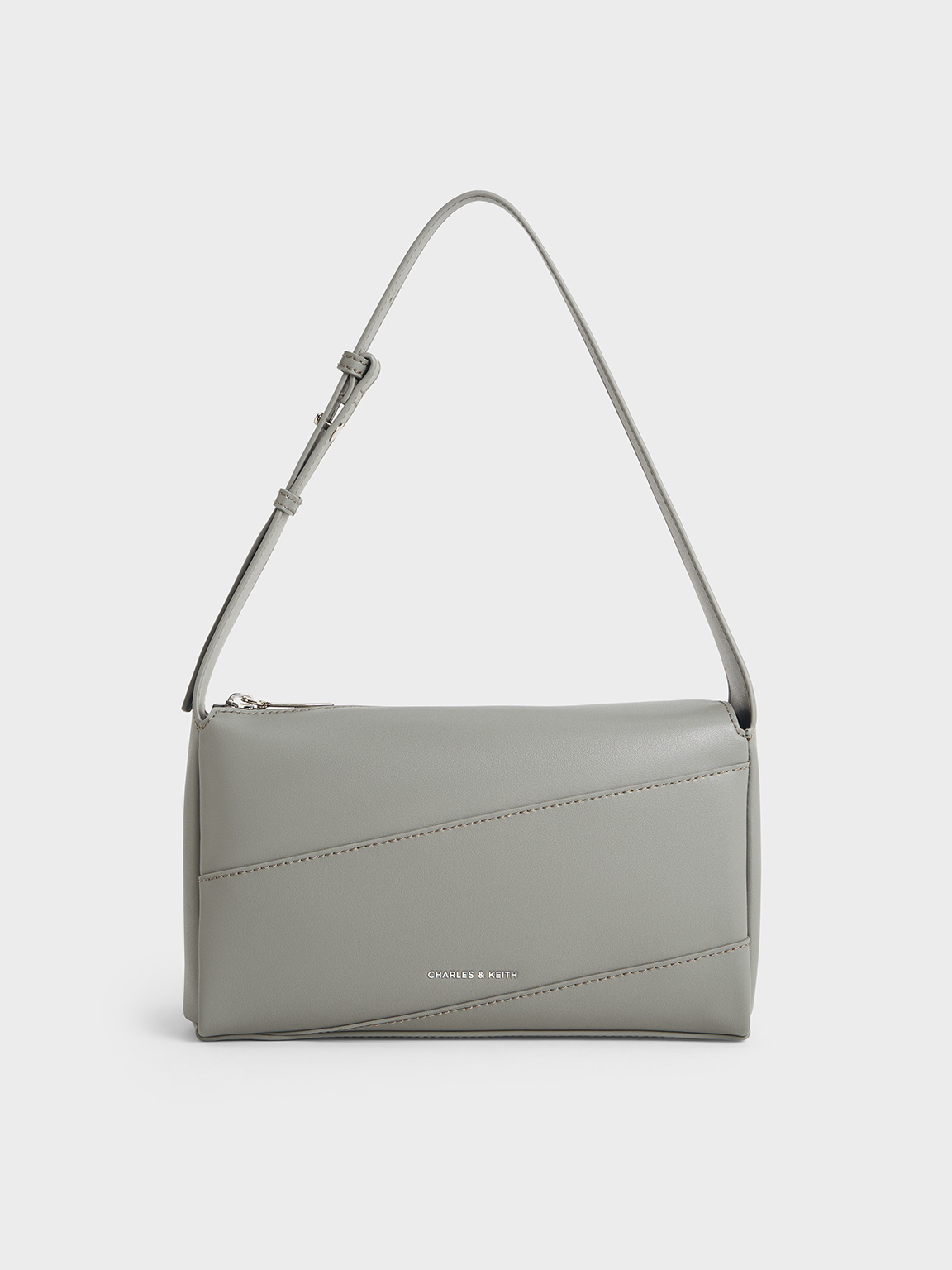 Charles & Keith - Trin Slouchy Shoulder Bag In Grey