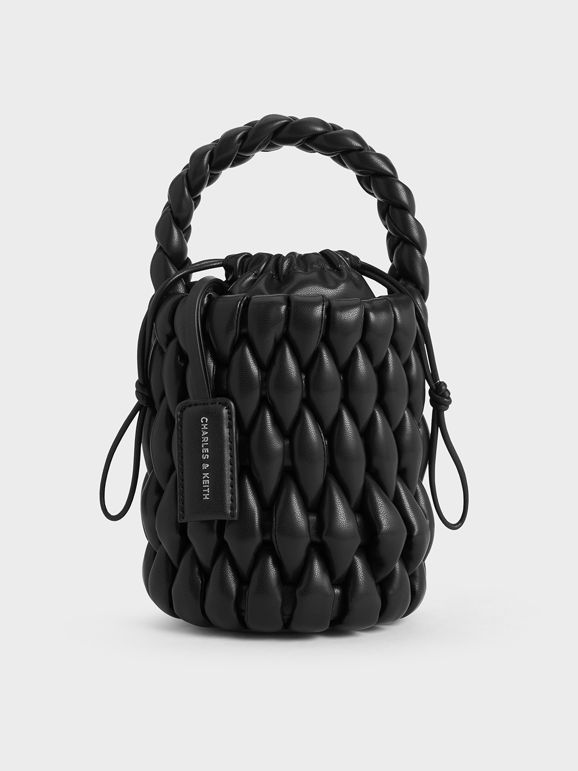 Charles & Keith - Bia Woven Bucket Bag