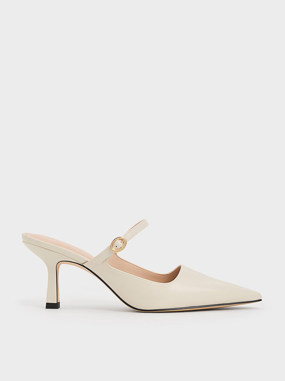 Charles & Keith - Buckle-Strap Heeled Mules