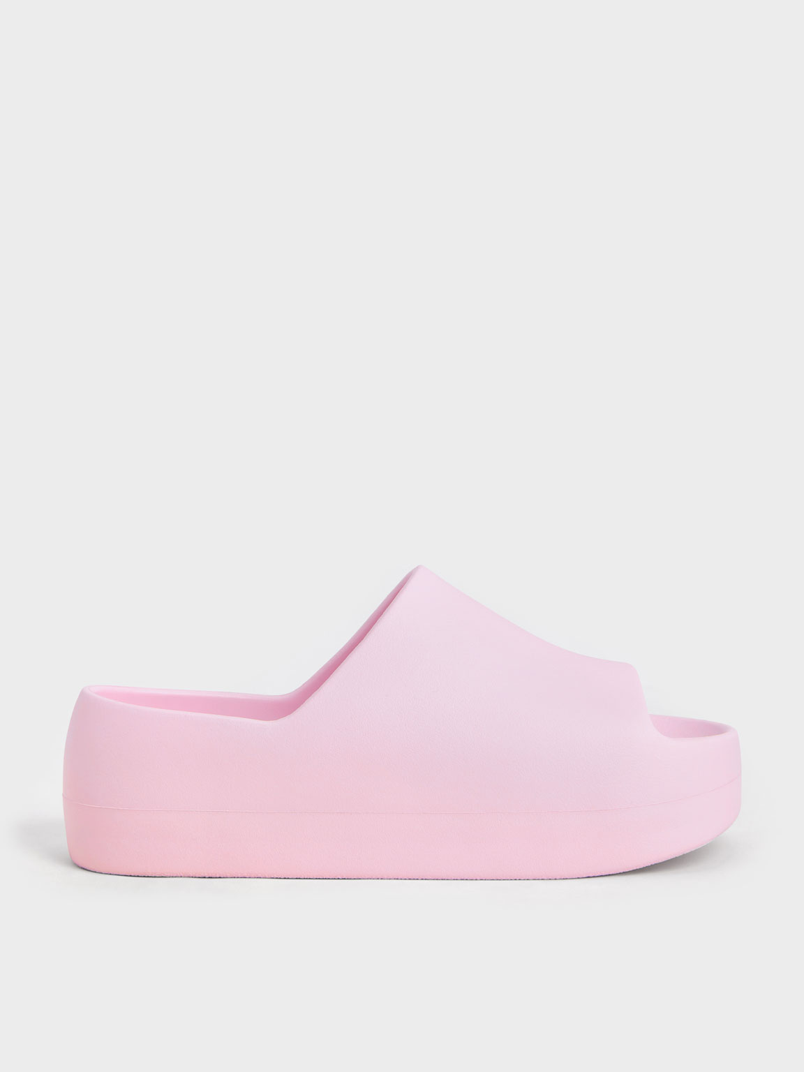 Light Pink Morgan Platform Slide Sandals - CHARLES & KEITH UK