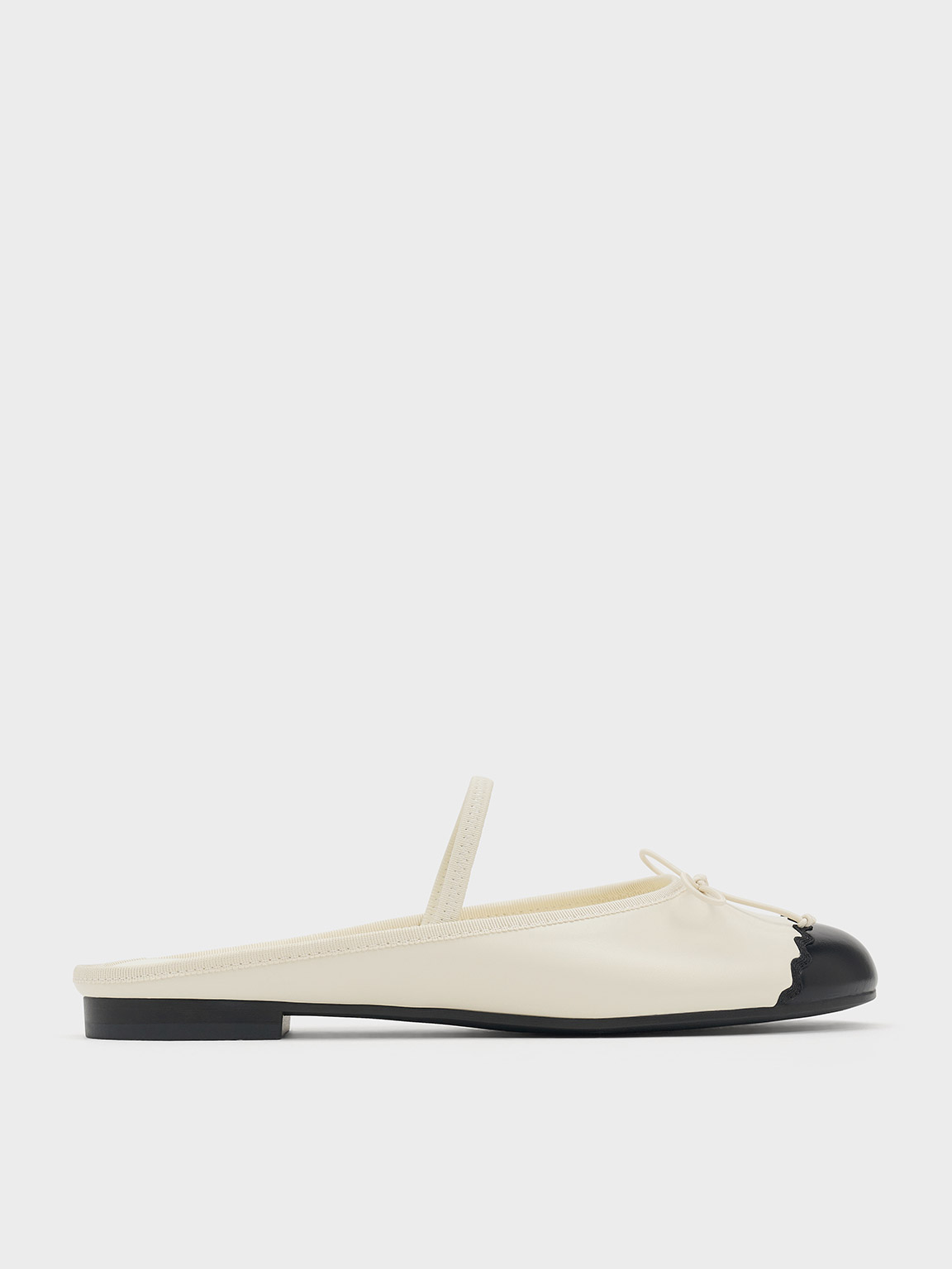 Charles & Keith - Two-Tone Bow Slip-On Flats