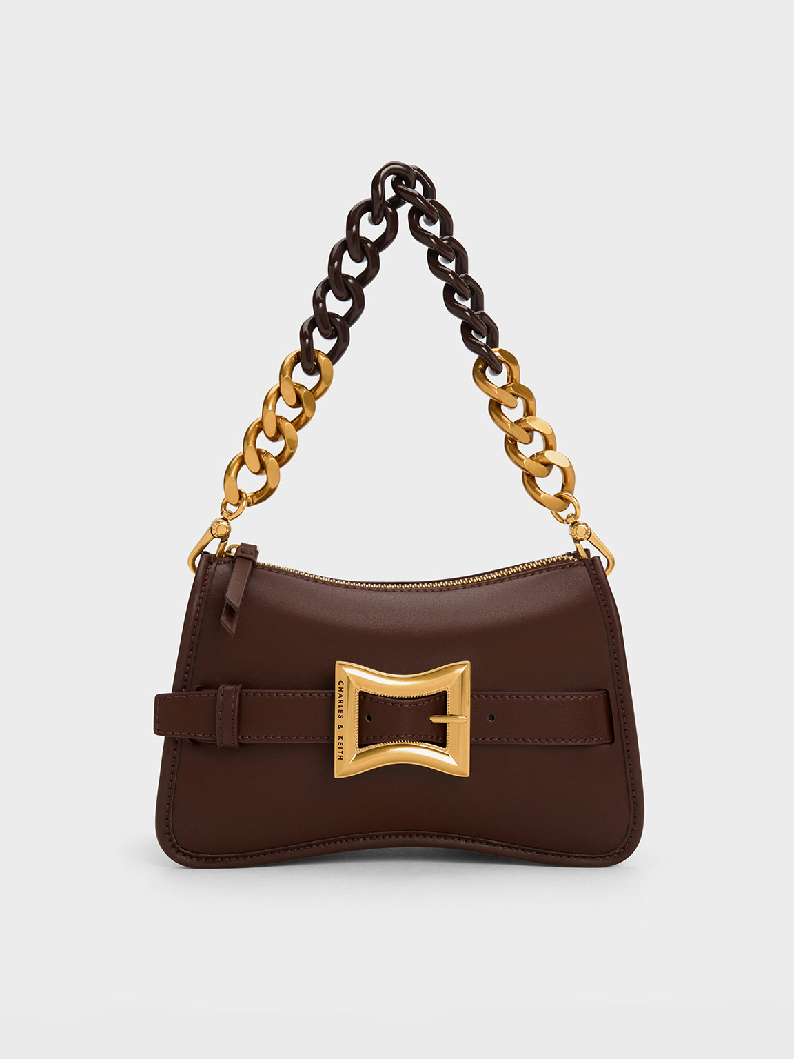 Charles & Keith + Chunky Chain Handle Crossbody Bag