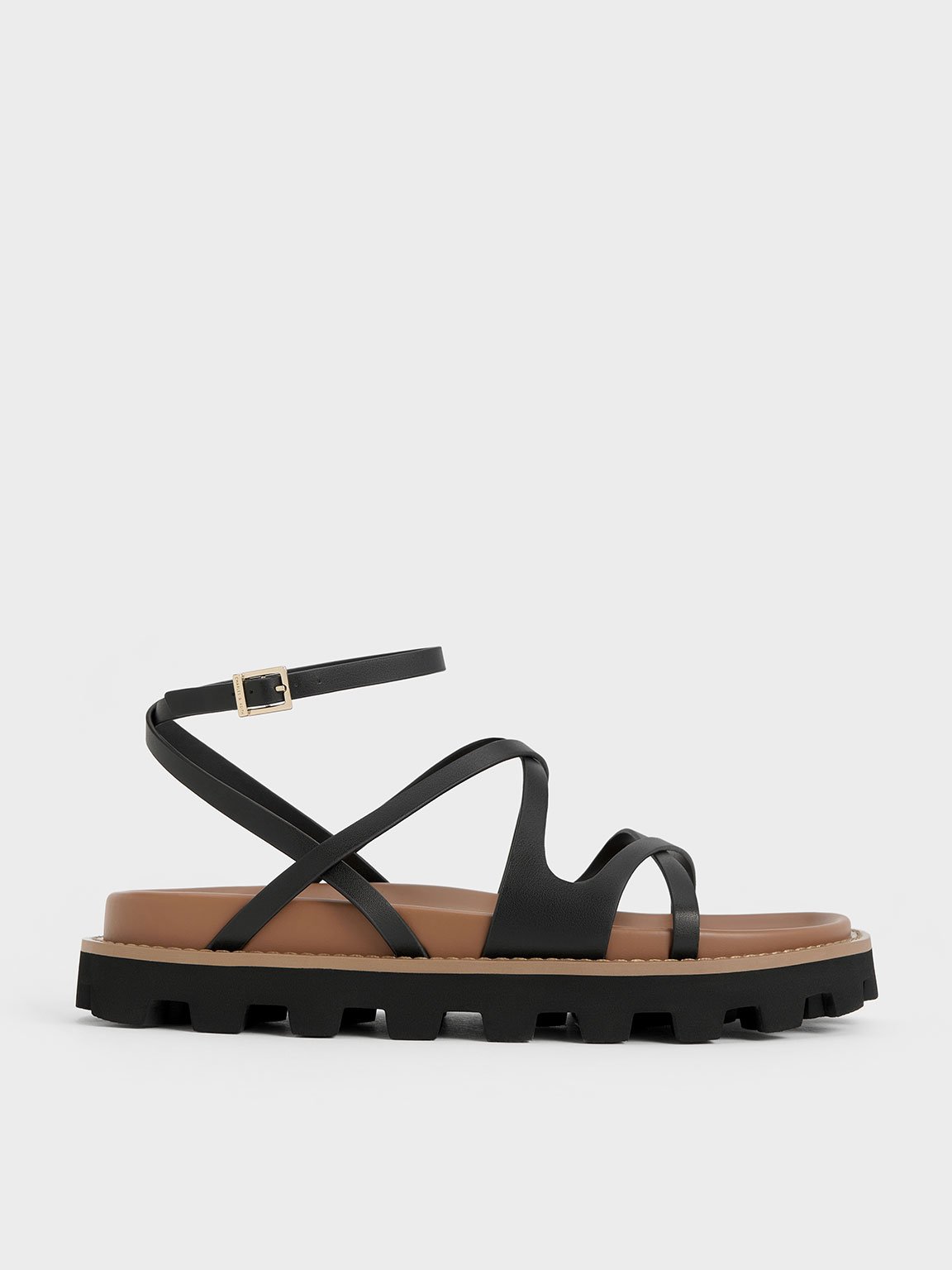 Charles & Keith - Crossover Ankle-Strap Sandals