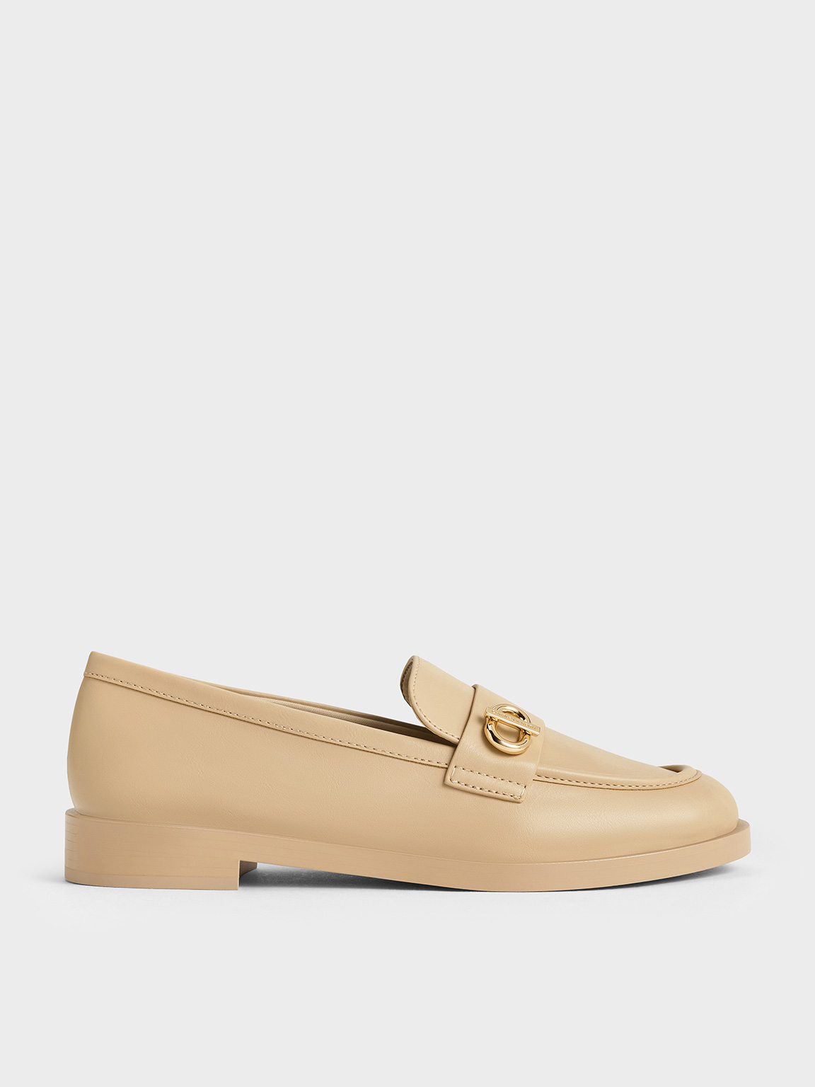 Charles & Keith - Metallic-Accent Loafers