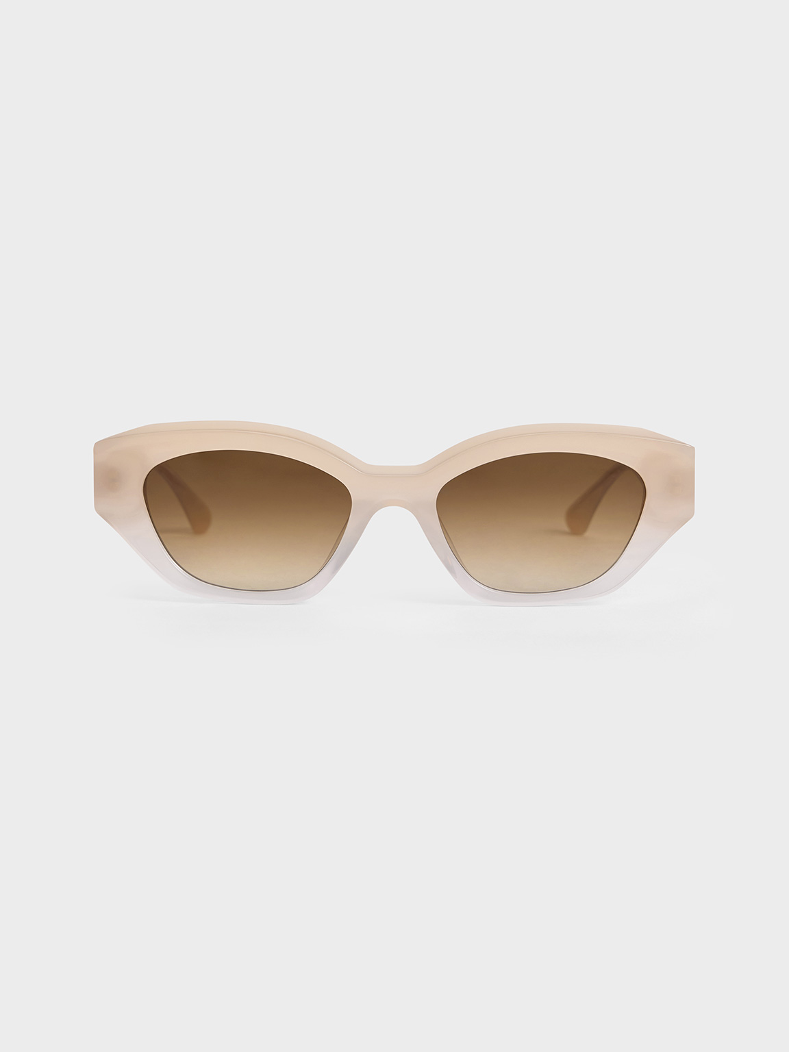 Charles & Keith - Recycled Acetate Sculptural Cat-Eye Sunglasses