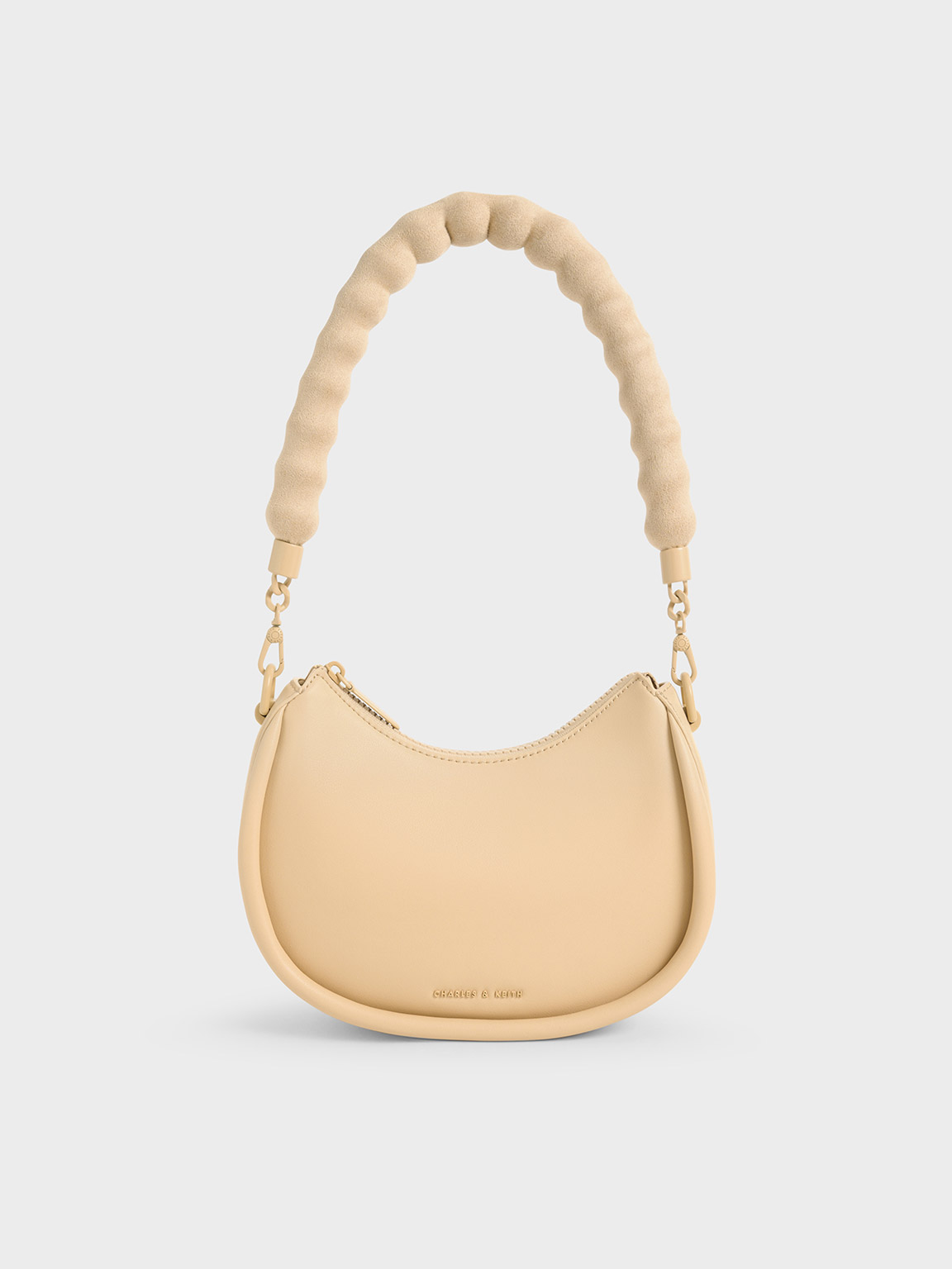 Beige on sale shoulder bag