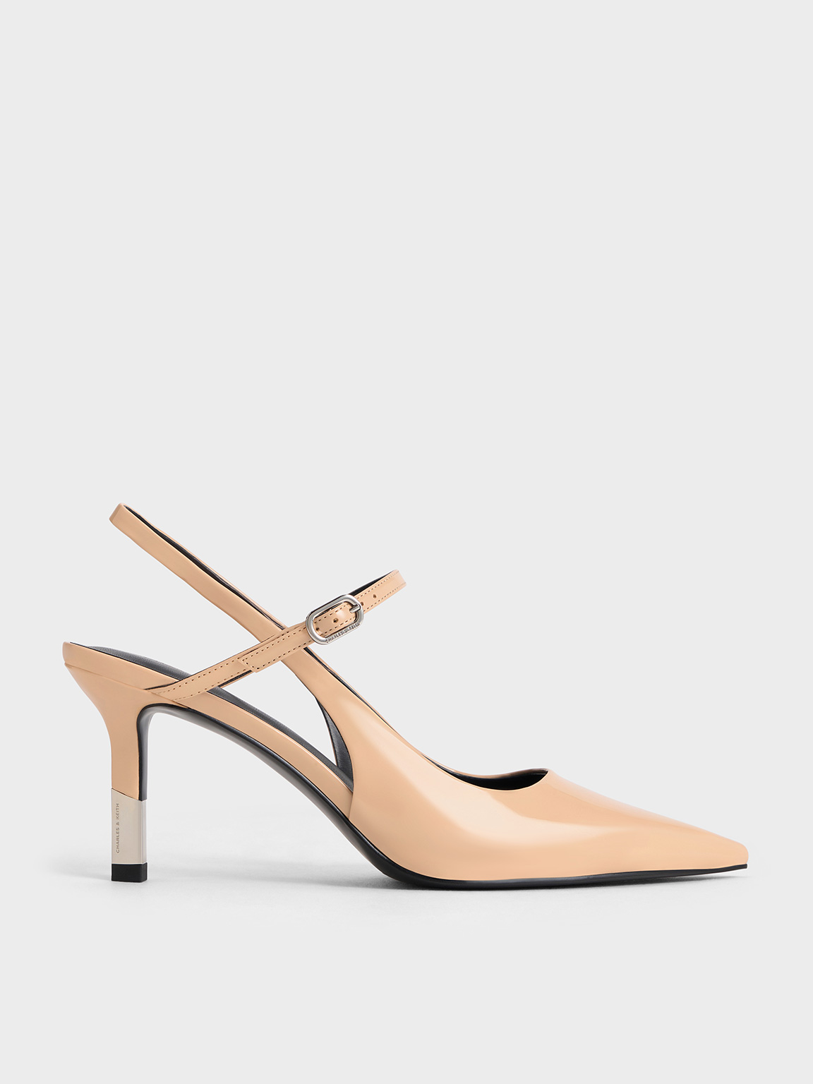 Charles & Keith - Patent Two-Tone Heel Slingback Pumps