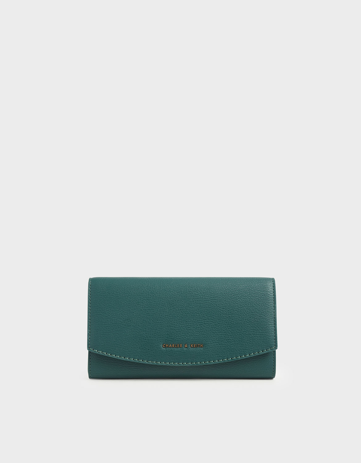 

Mini Front Flap Long Wallet, Dark green