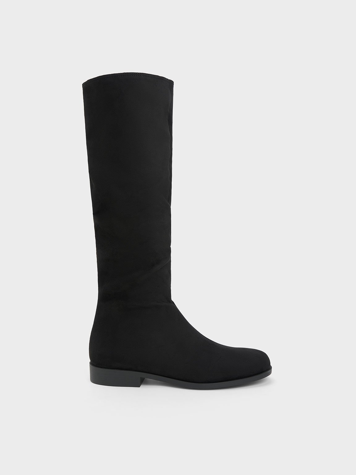 Charles & Keith - Textured Ruched Knee-High Boots