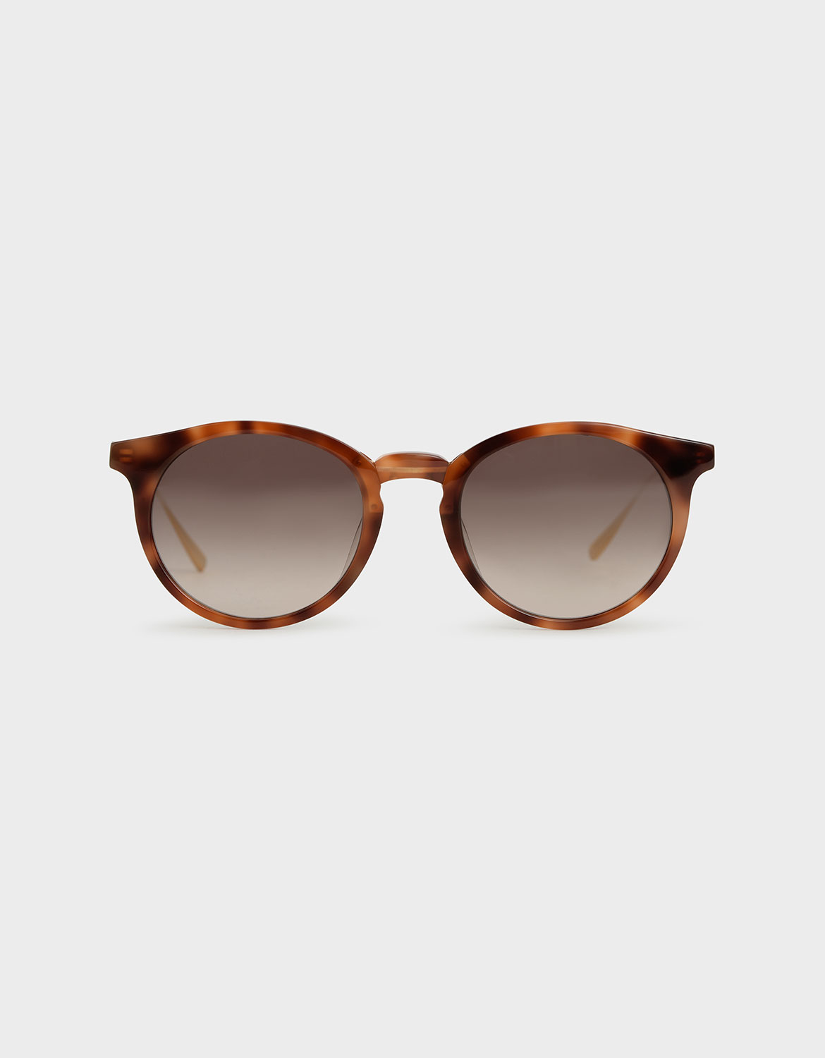 

Round Acetate Tortoiseshell Sunglasses, T. shell