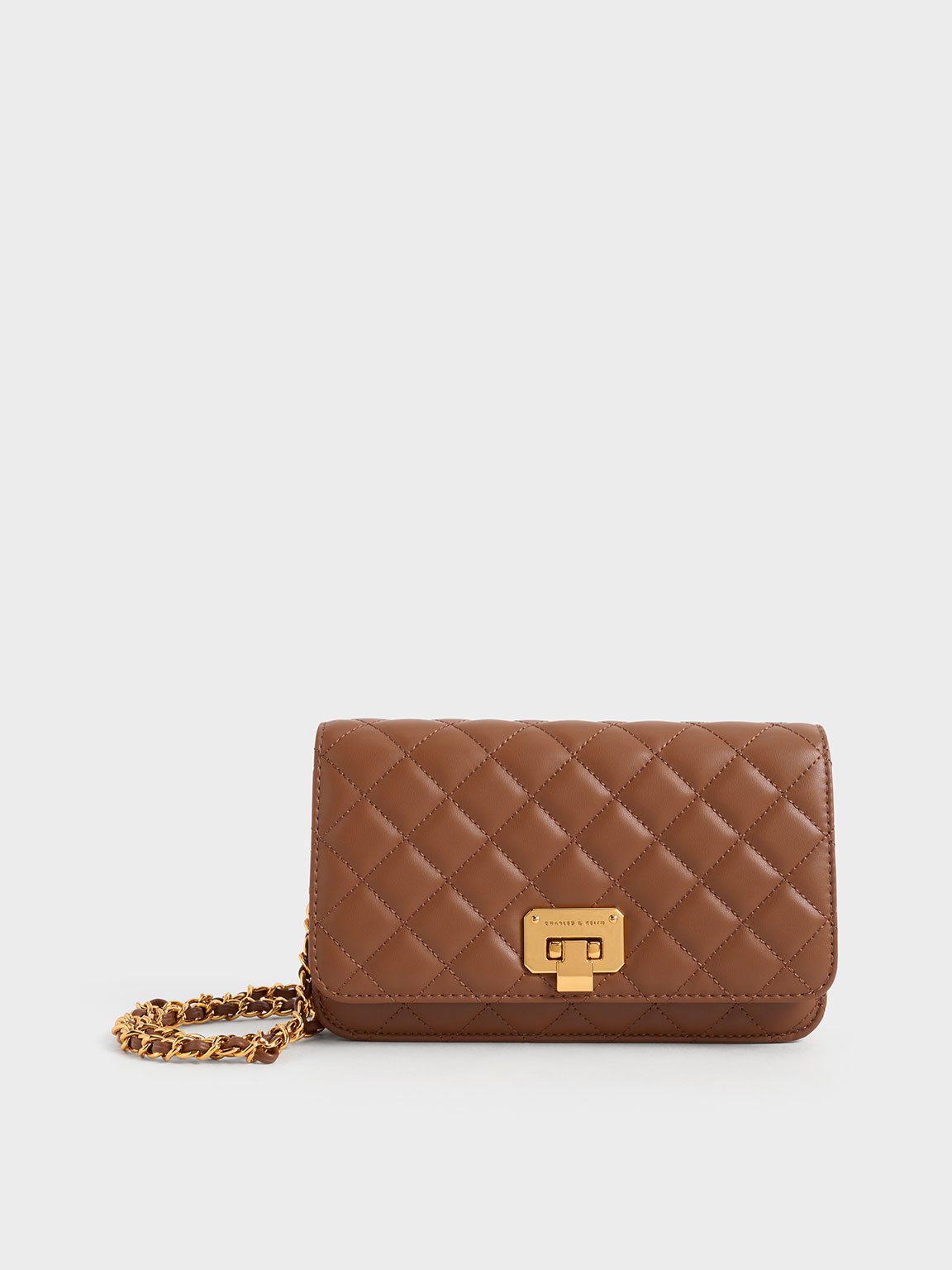 Charles & Keith - Quilted Push-Lock Clutch