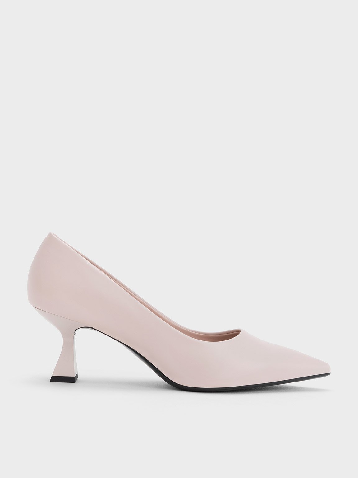 Charles & Keith - Pointed-Toe Flared Pumps