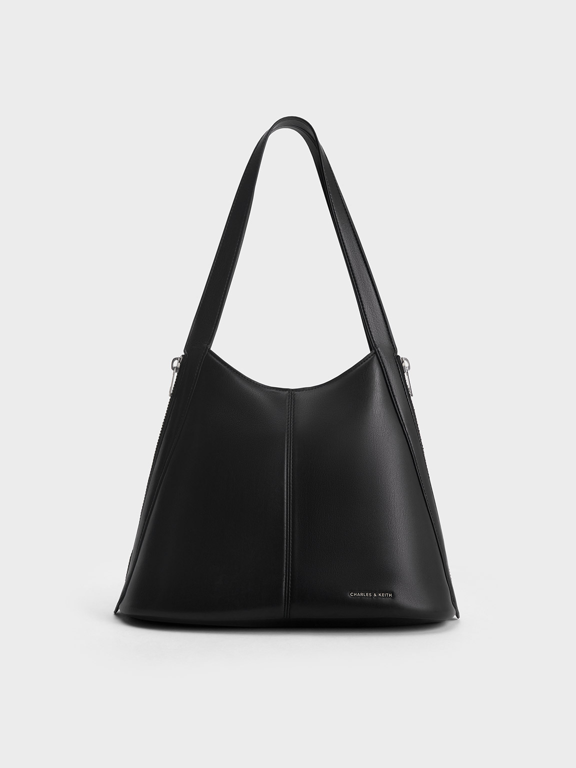 Charles & Keith Saskia Slouchy Tote Bag In Noir