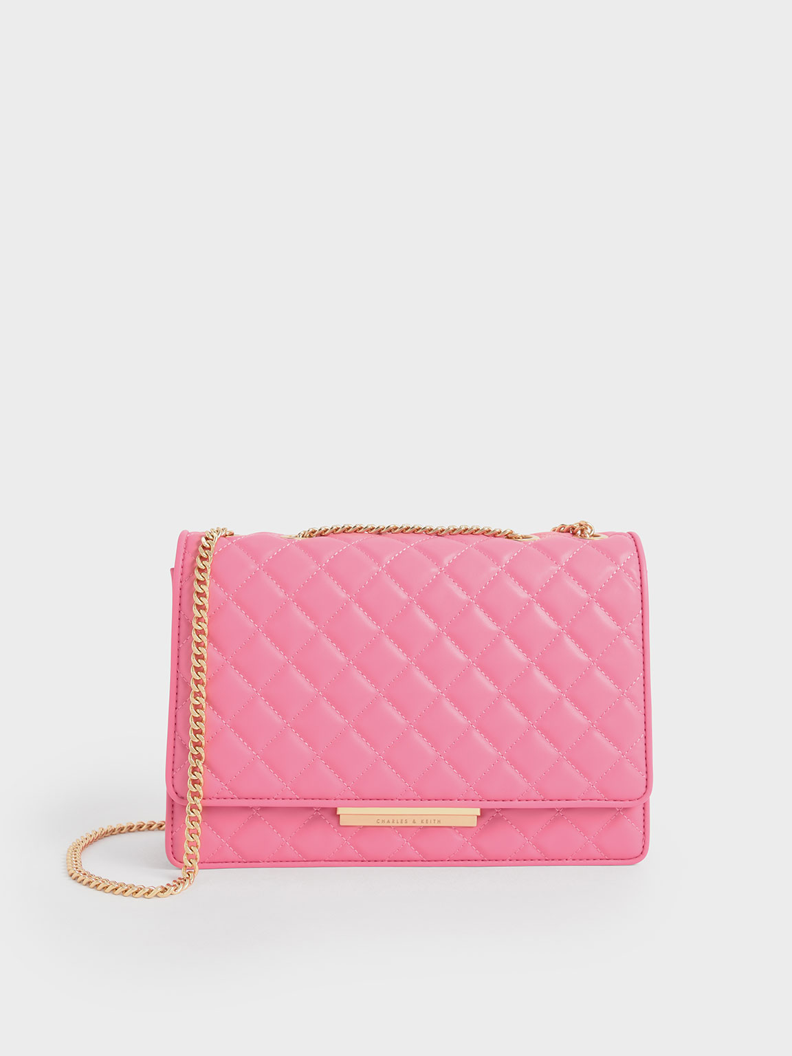 Charles & Keith - Double Chain Handle Quilted Bag