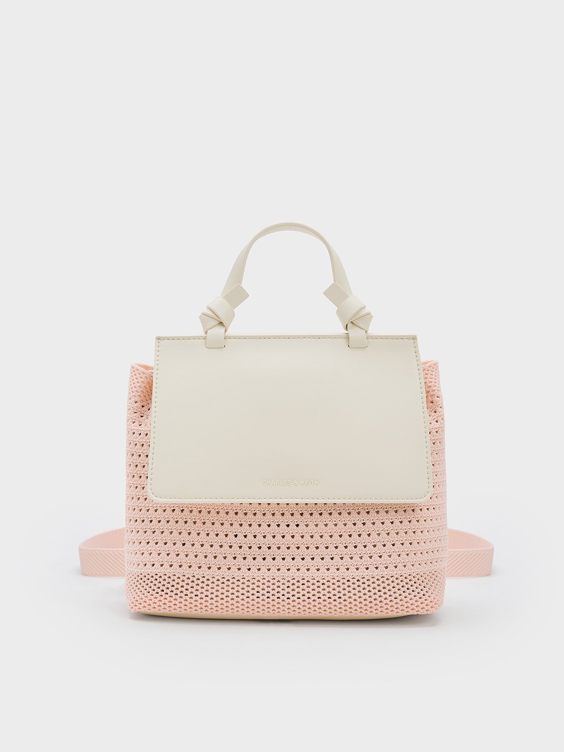 Charles & Keith - Girls' Ida Knitted Front Flap Backpack