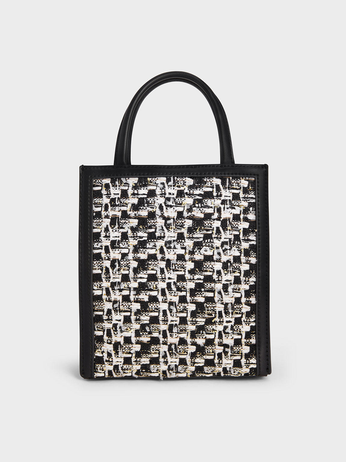 Charles & Keith - Tweed Double Handle Tote Bag