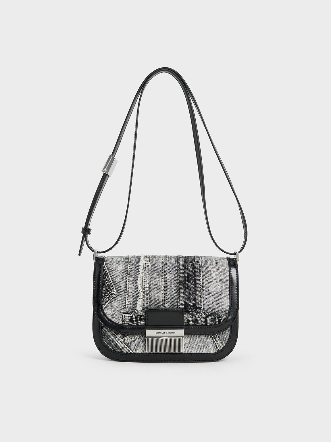 Charles & Keith - Charlot Patchwork Denim Bag