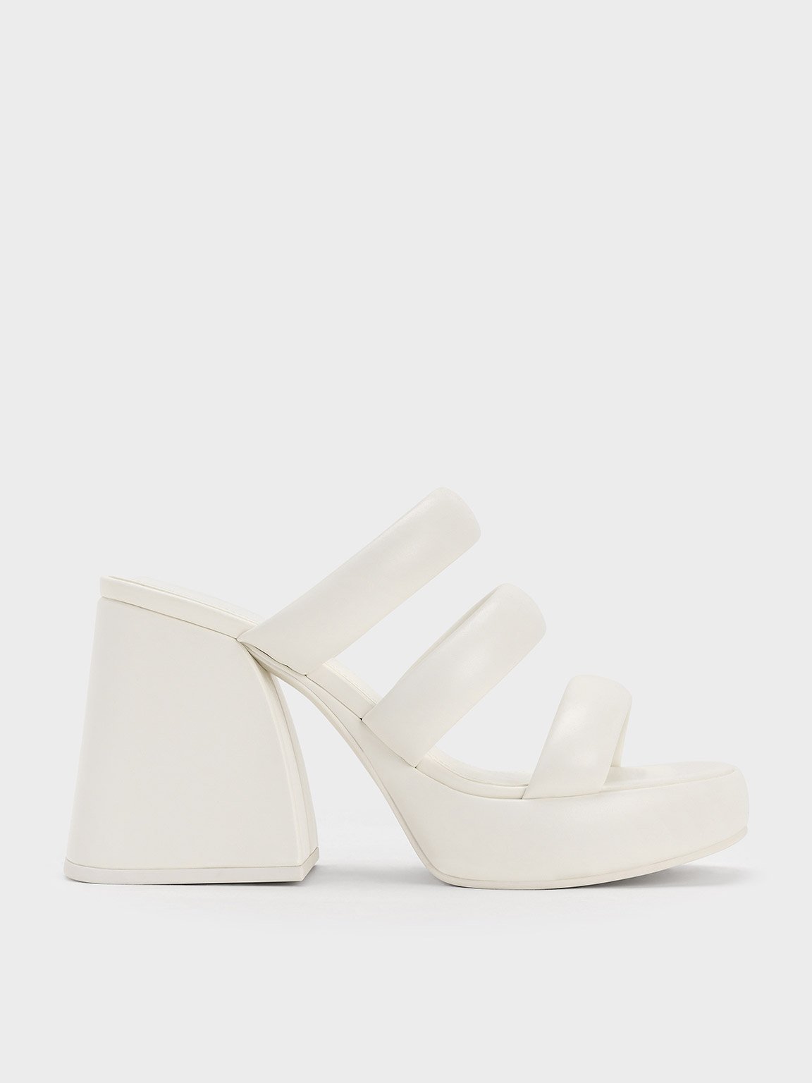 Charles & Keith - Tattie Puffy-Strap Platform Mules