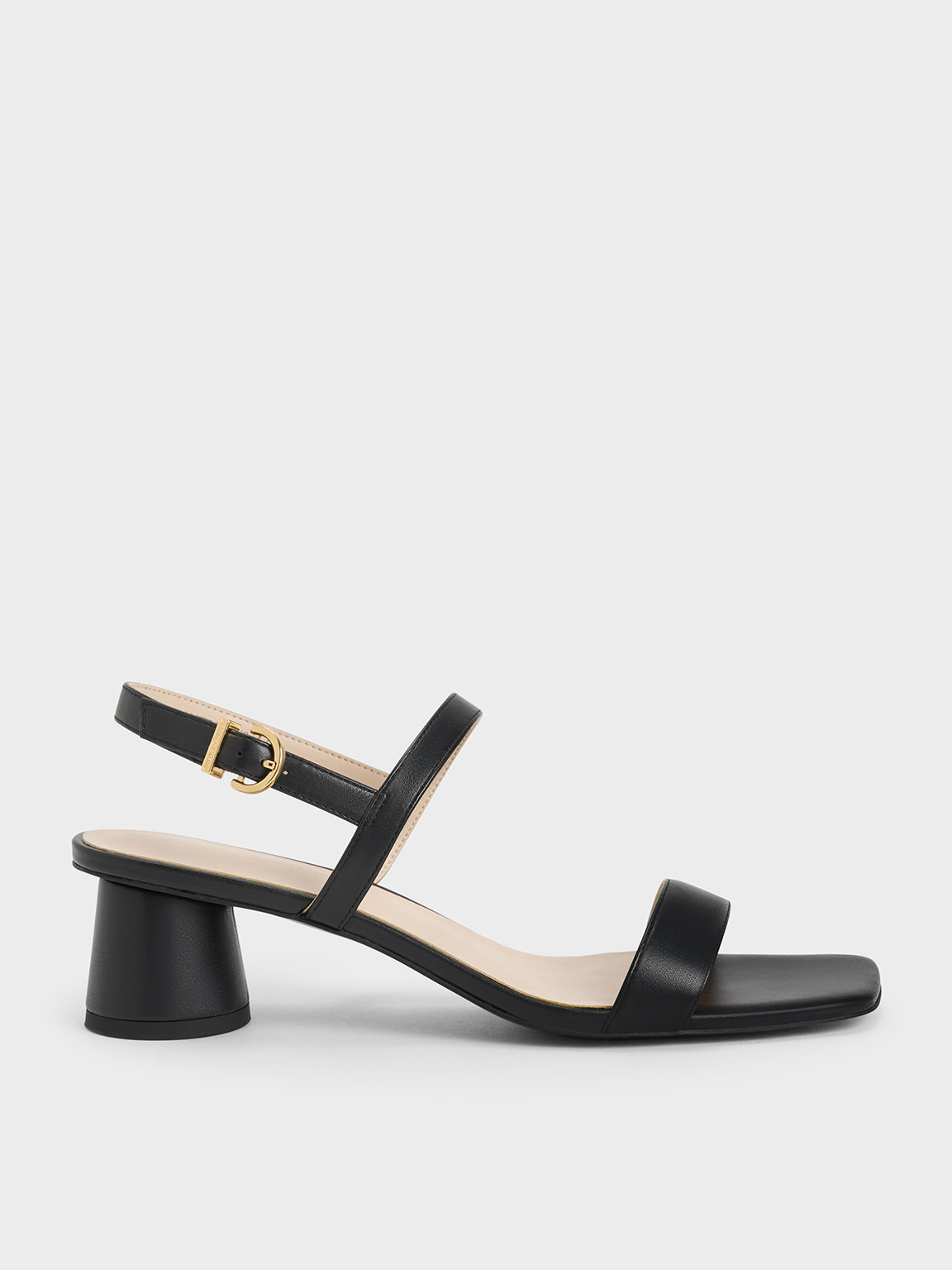 Charles & Keith - Cylindrical Heel Back Strap Sandals