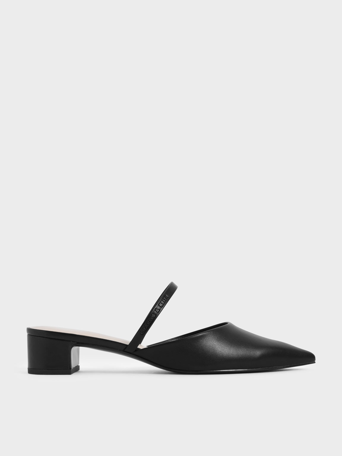 

Pointed Toe Mules, Black