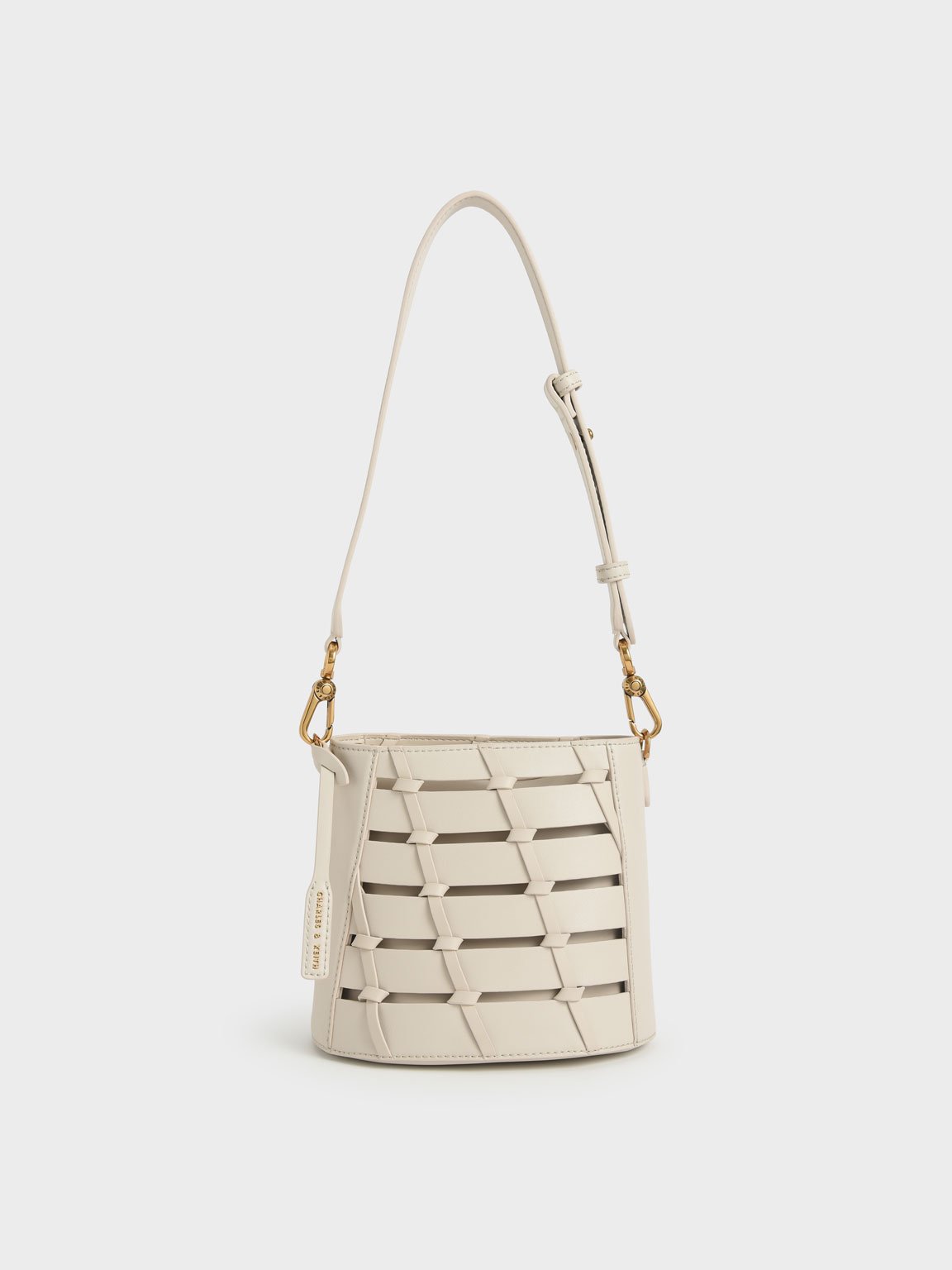 

Braided Bucket Bag, Cream