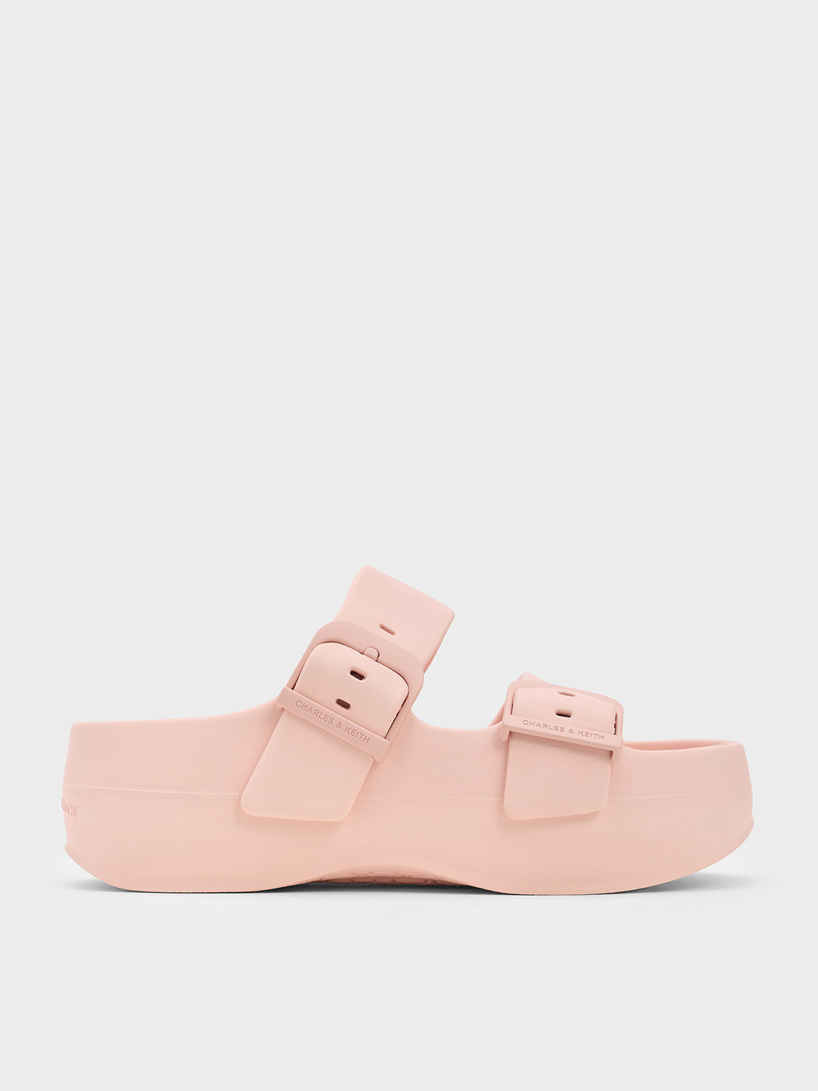 Shop Charles & Keith - Bunsy Double-strap Sports Sandals In Pink