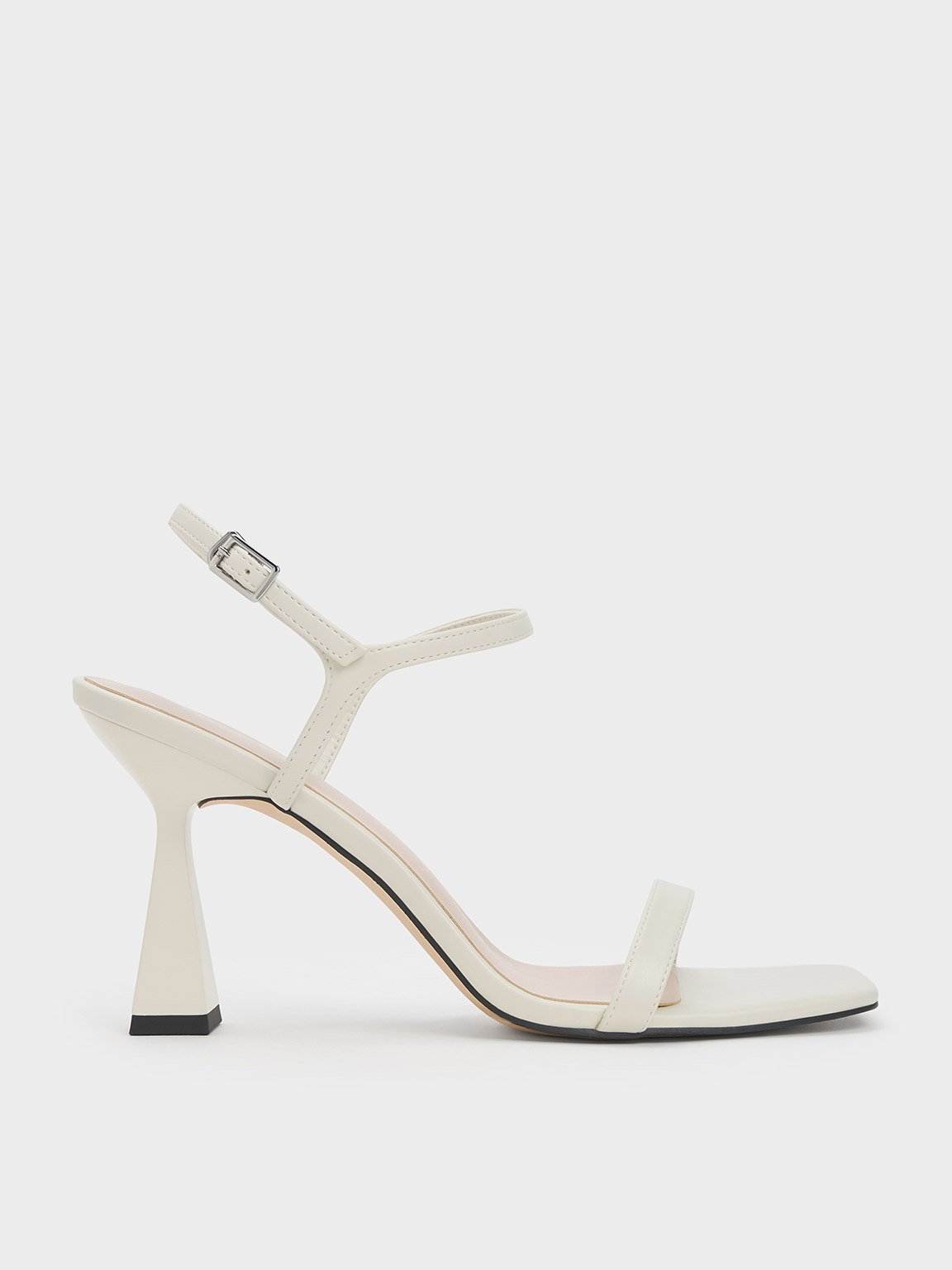 Charles & Keith - Square Toe Trapeze Heel Sandals