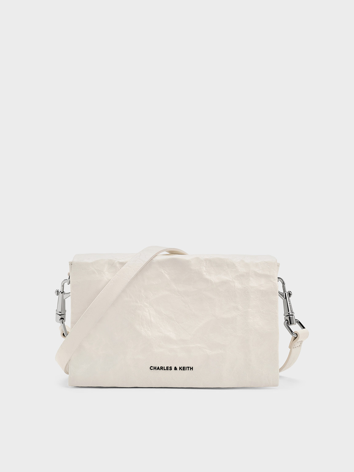 Charles & Keith - Matina Crinkle-Effect Crossbody Bag