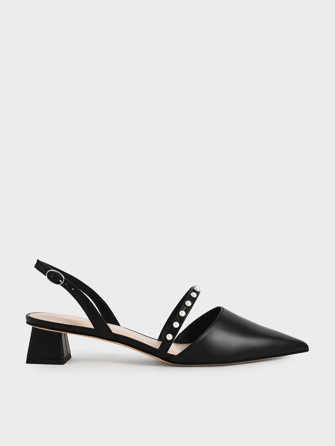 Charles & Keith - Beaded Slingback Pumps