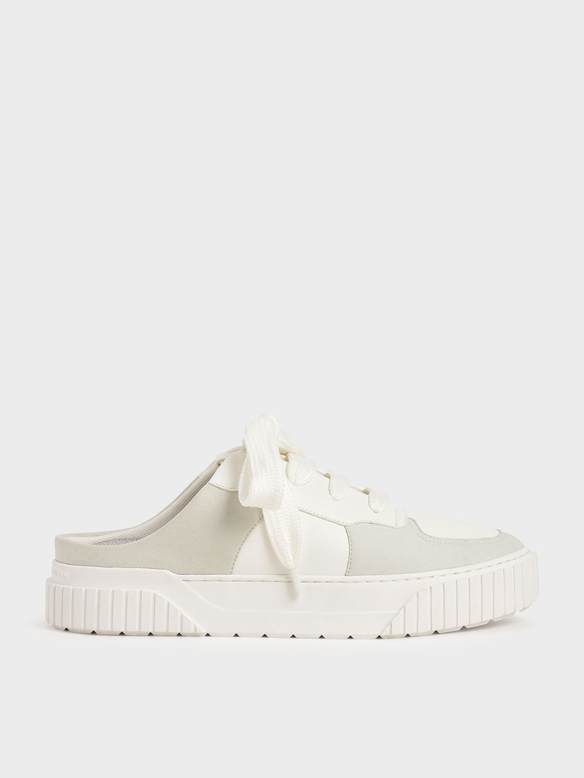 

Microsuede Slip-On Trainers, White