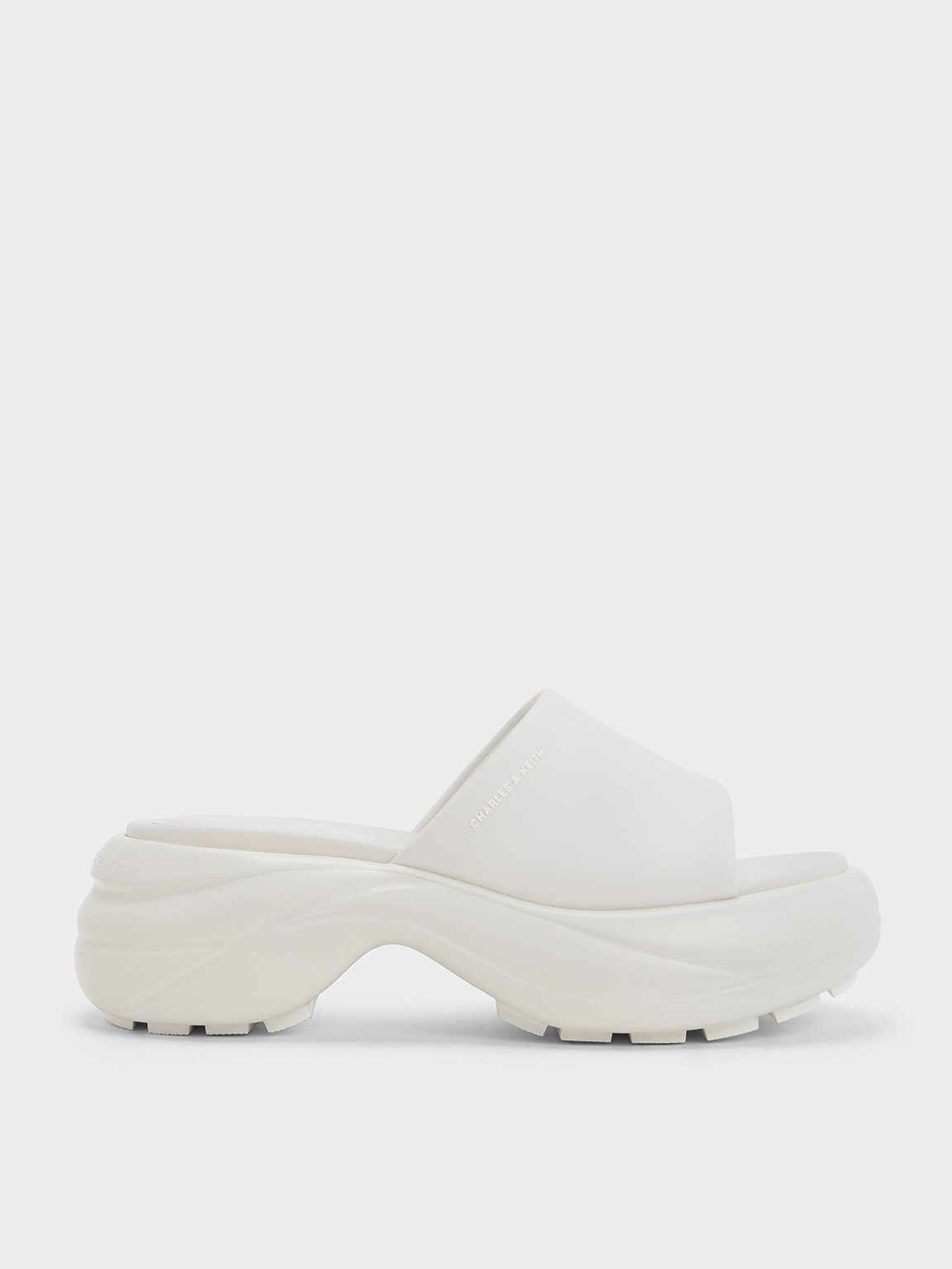 Charles & Keith - Wide-Strap Curved Platform Sports Sandals