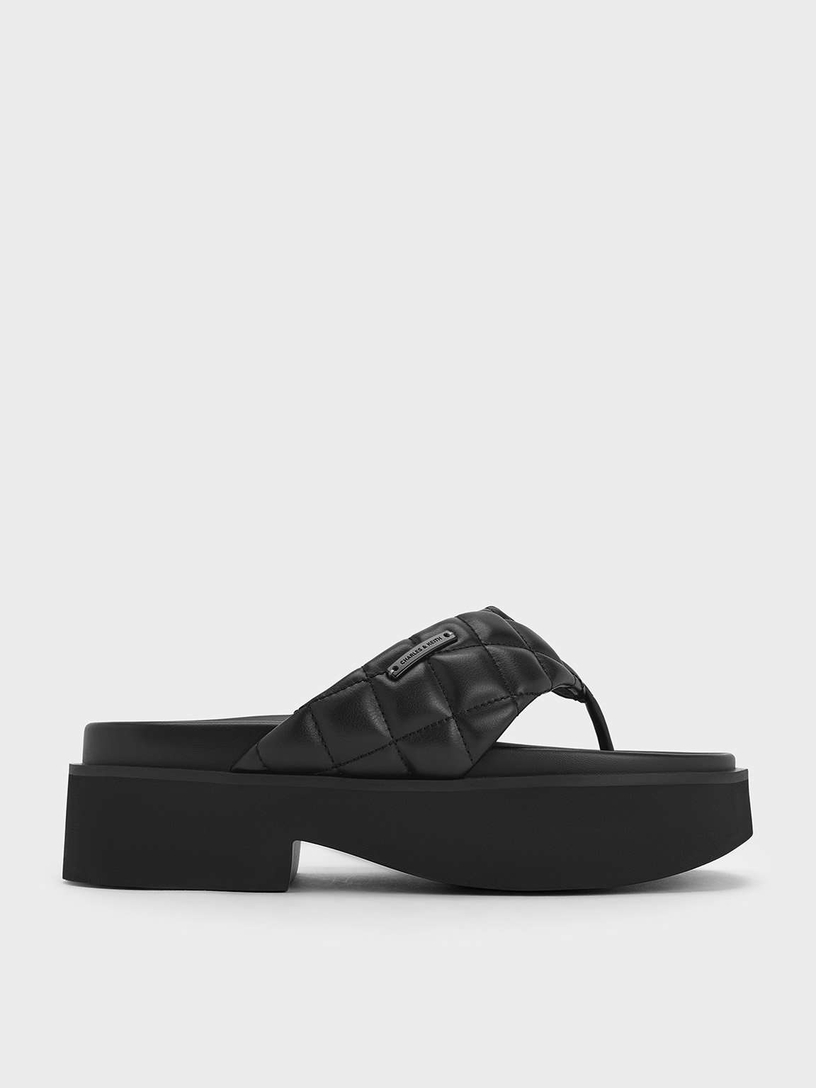 Charles & Keith - V-Strap Platform Thong Sandals